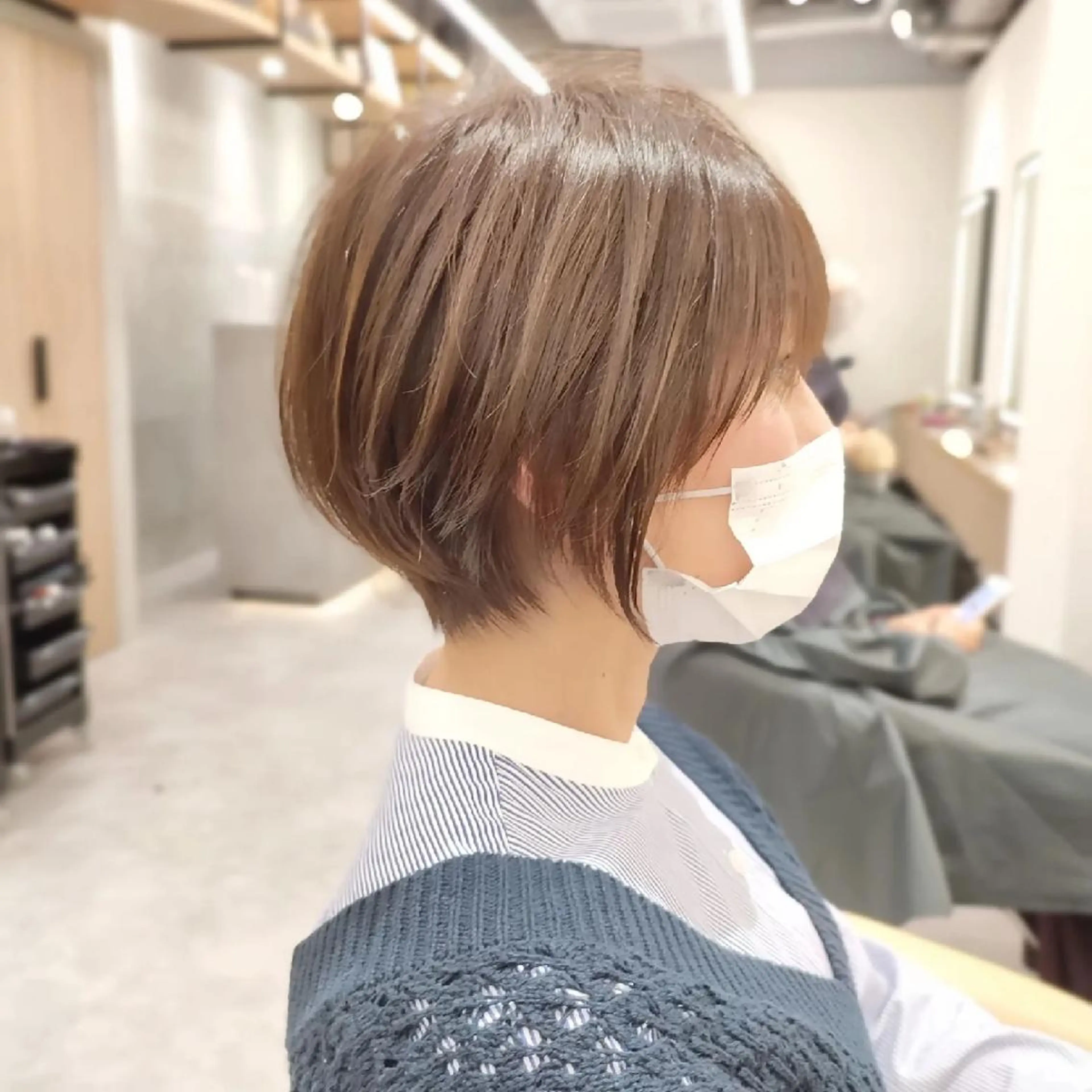 ショート カラー 丸みショート ショートヘア 【似合わせ・レイヤー ・パーマ】海気のヘアスタイル