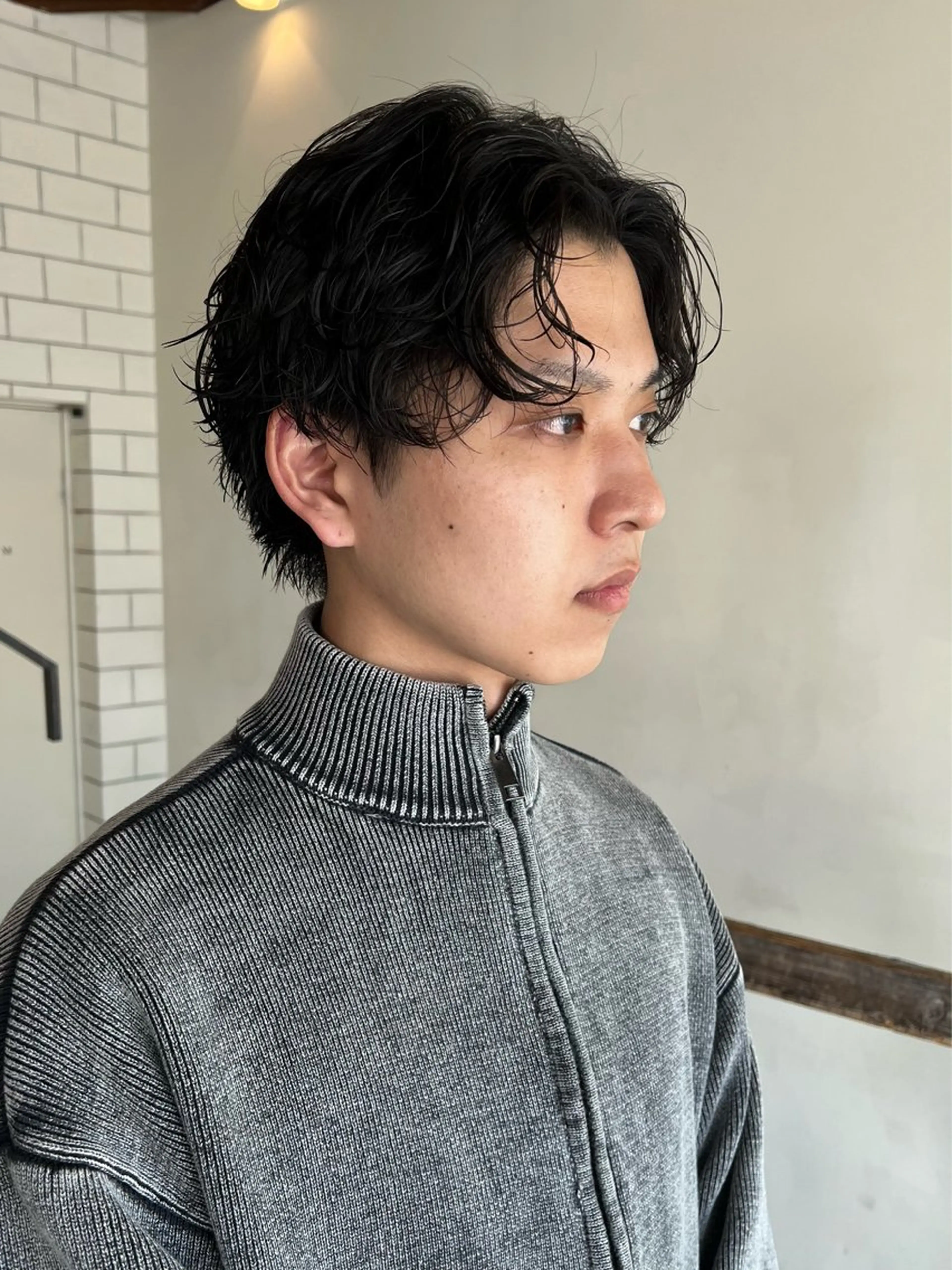ショート パーマ メンズ 村田 智也のヘアスタイル