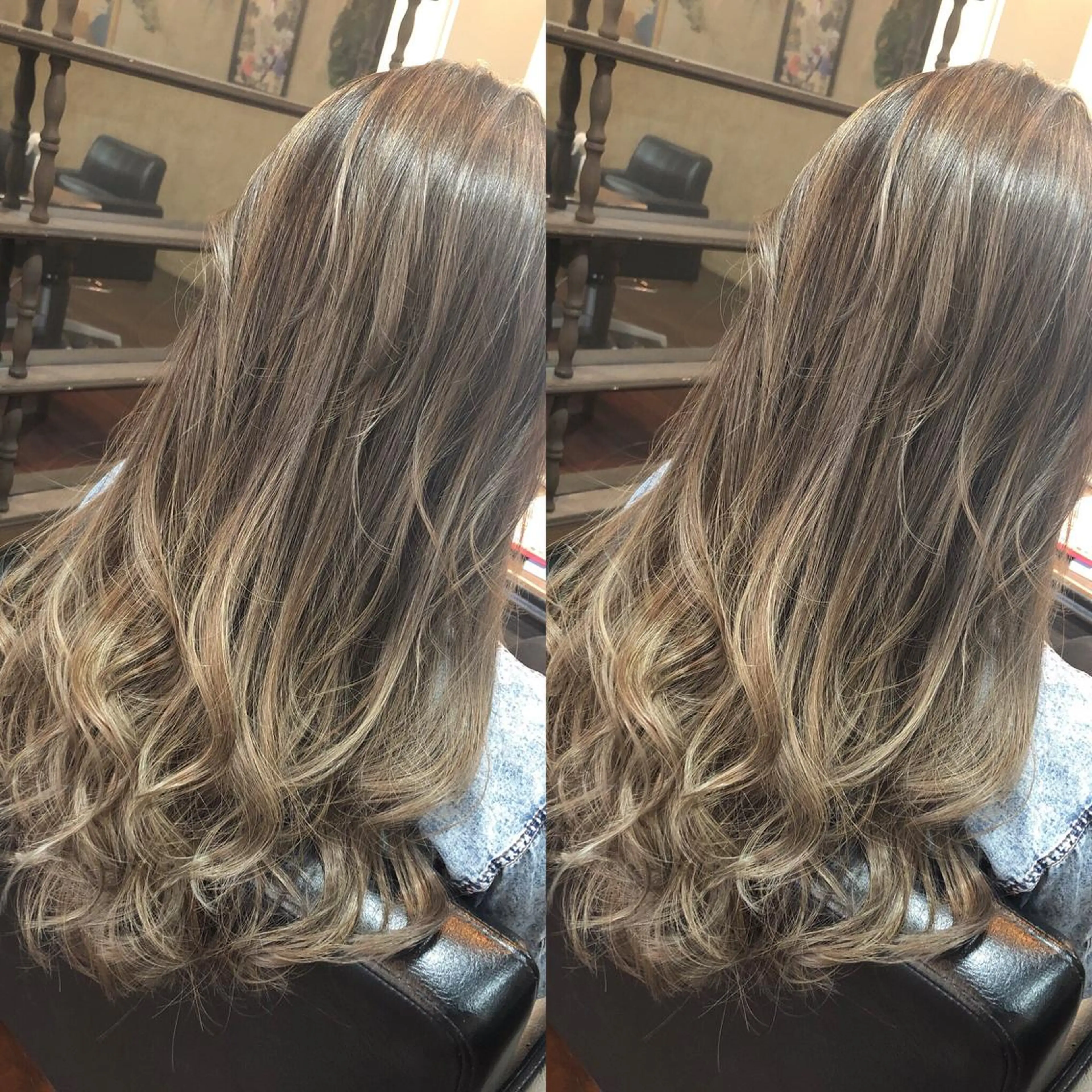 ロング カラー グラデーションカラー ハイライトカラー ハイライト 吉本 yoshimotoのヘアスタイル