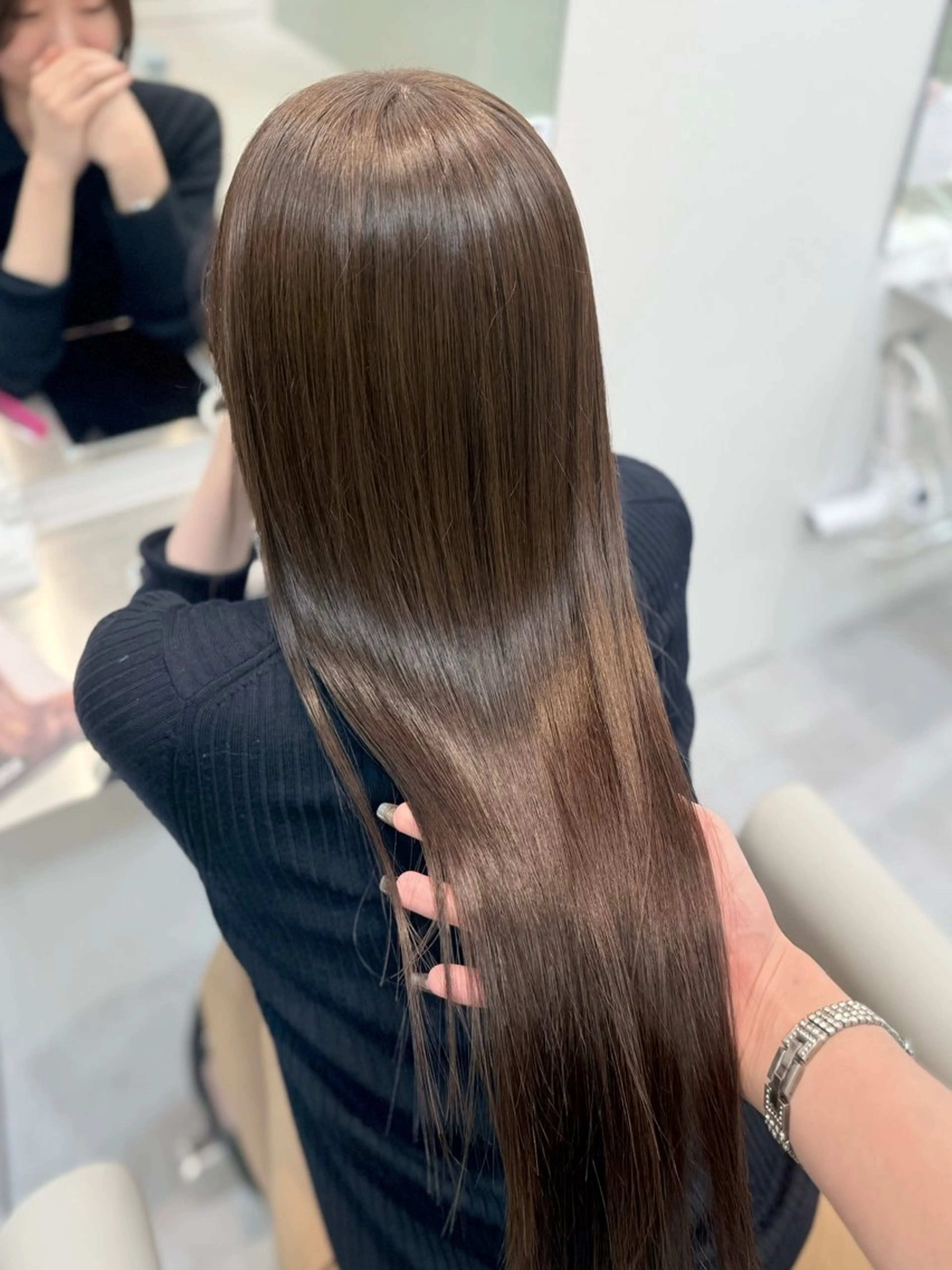 ロング カラー amane໒꒱うる艶 ブリーチ透明感カラーのヘアスタイル