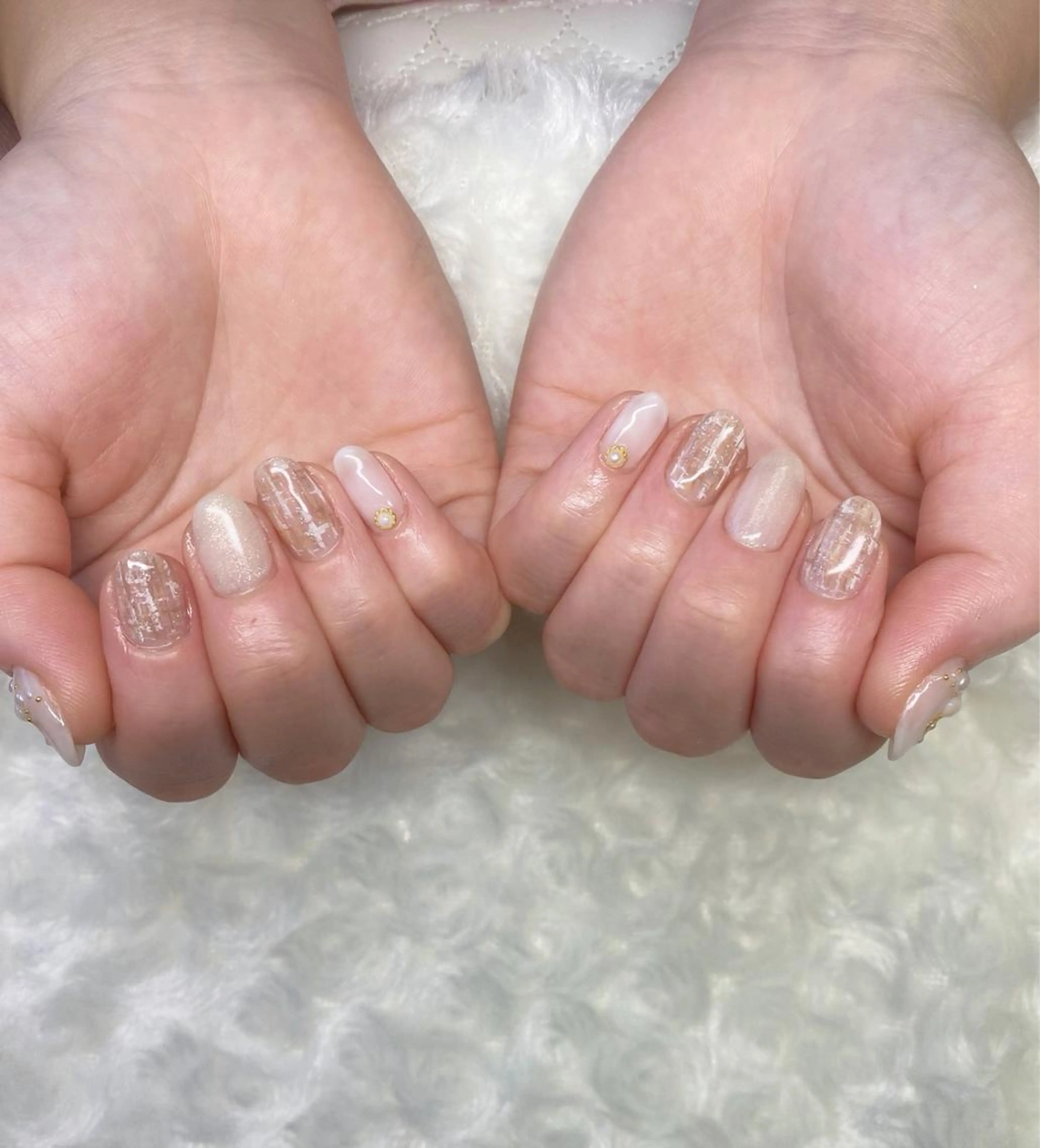 ネイル ツイードネイル Re:Ø nail 🩵TSUJIのネイルデザイン