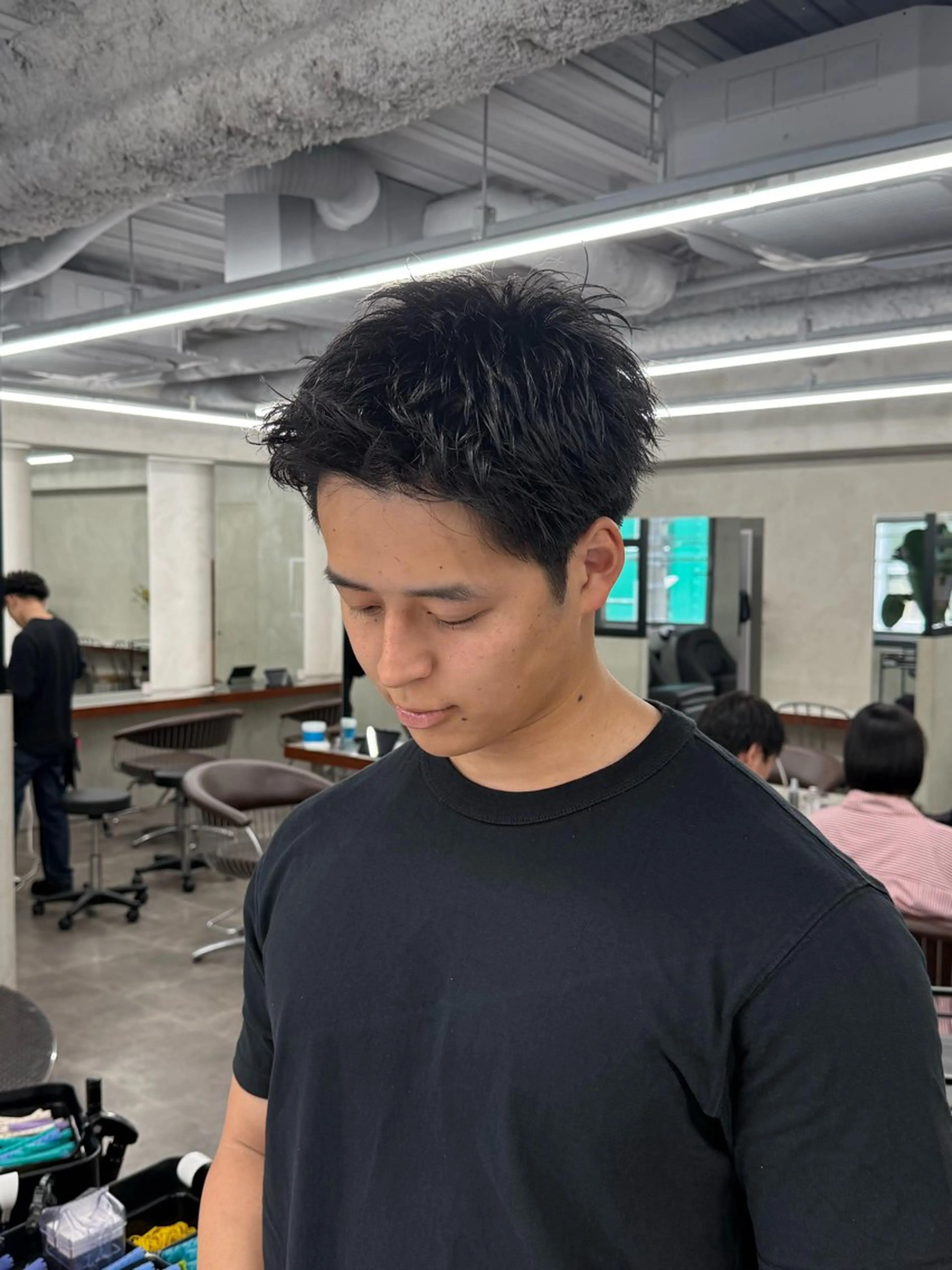 パーマ メンズ 豊崎 佑輔のヘアスタイル