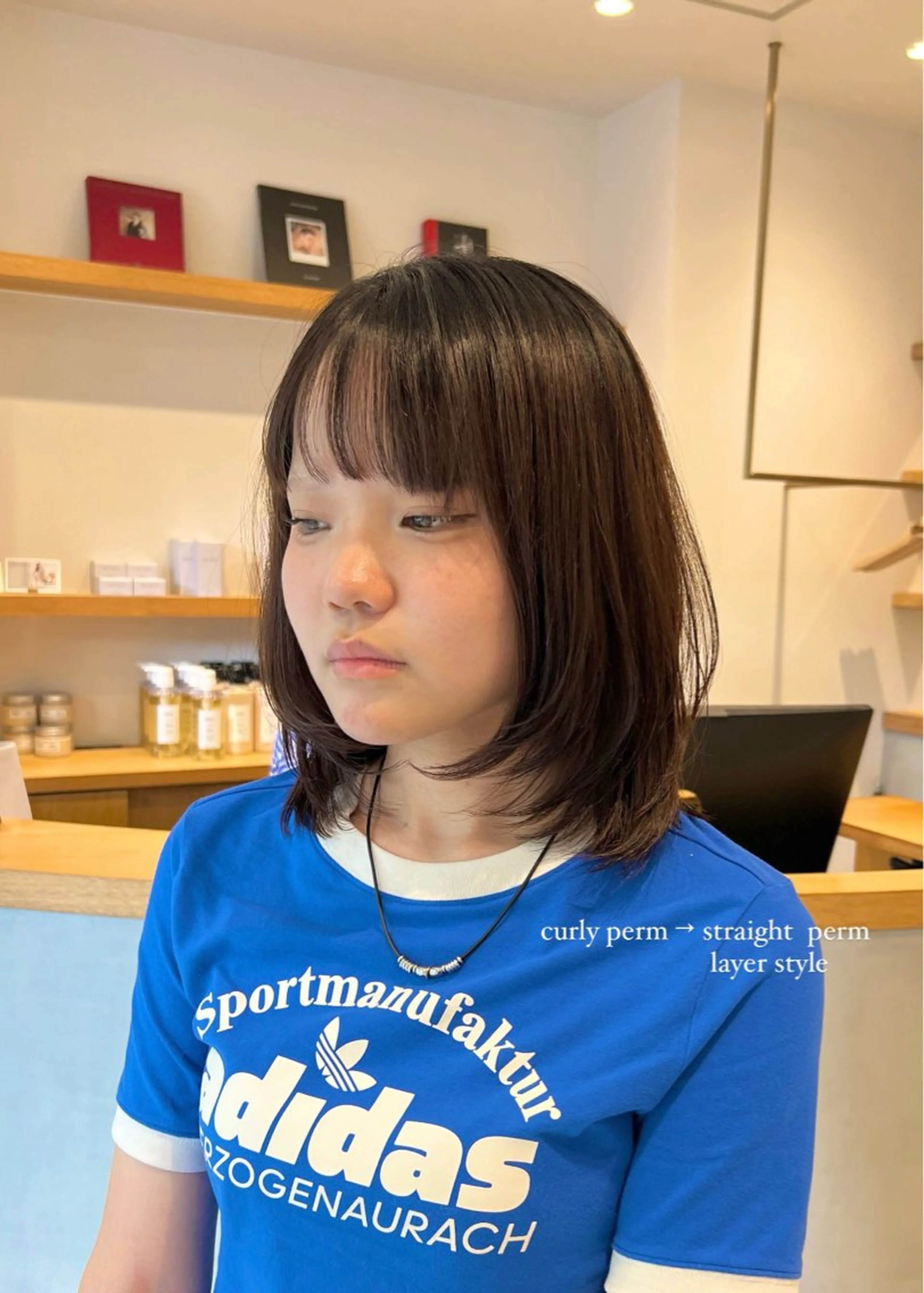 ミディアム 縮毛矯正 トリートメント カット 縮毛矯正 トリートメント パーマ/名古屋パーマ / コデラ ナナホのヘアスタイル