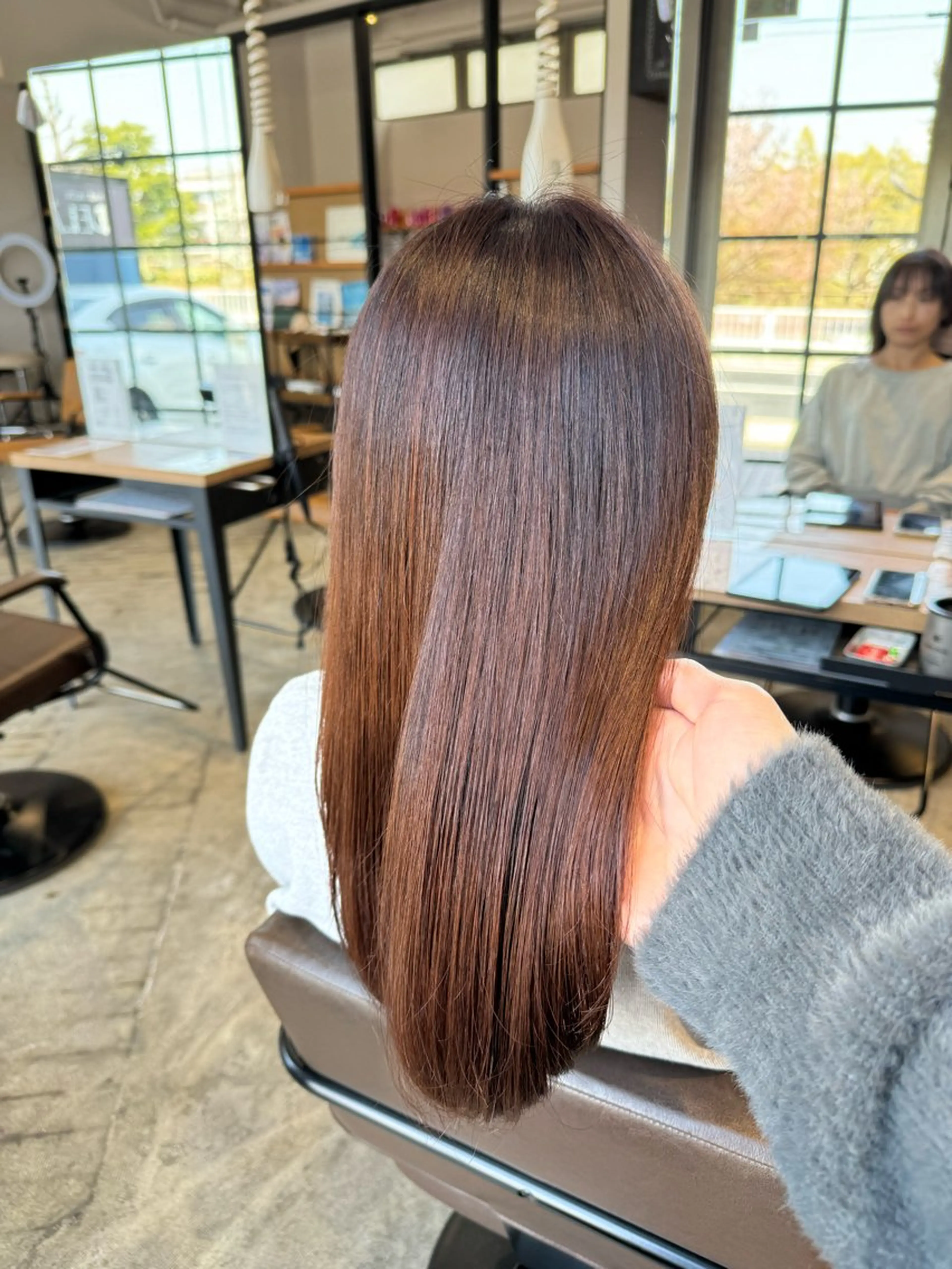 セミロング カラー 髪質改善 トリートメント 永田竜一/ 小顔くびれレイヤーのヘアスタイル