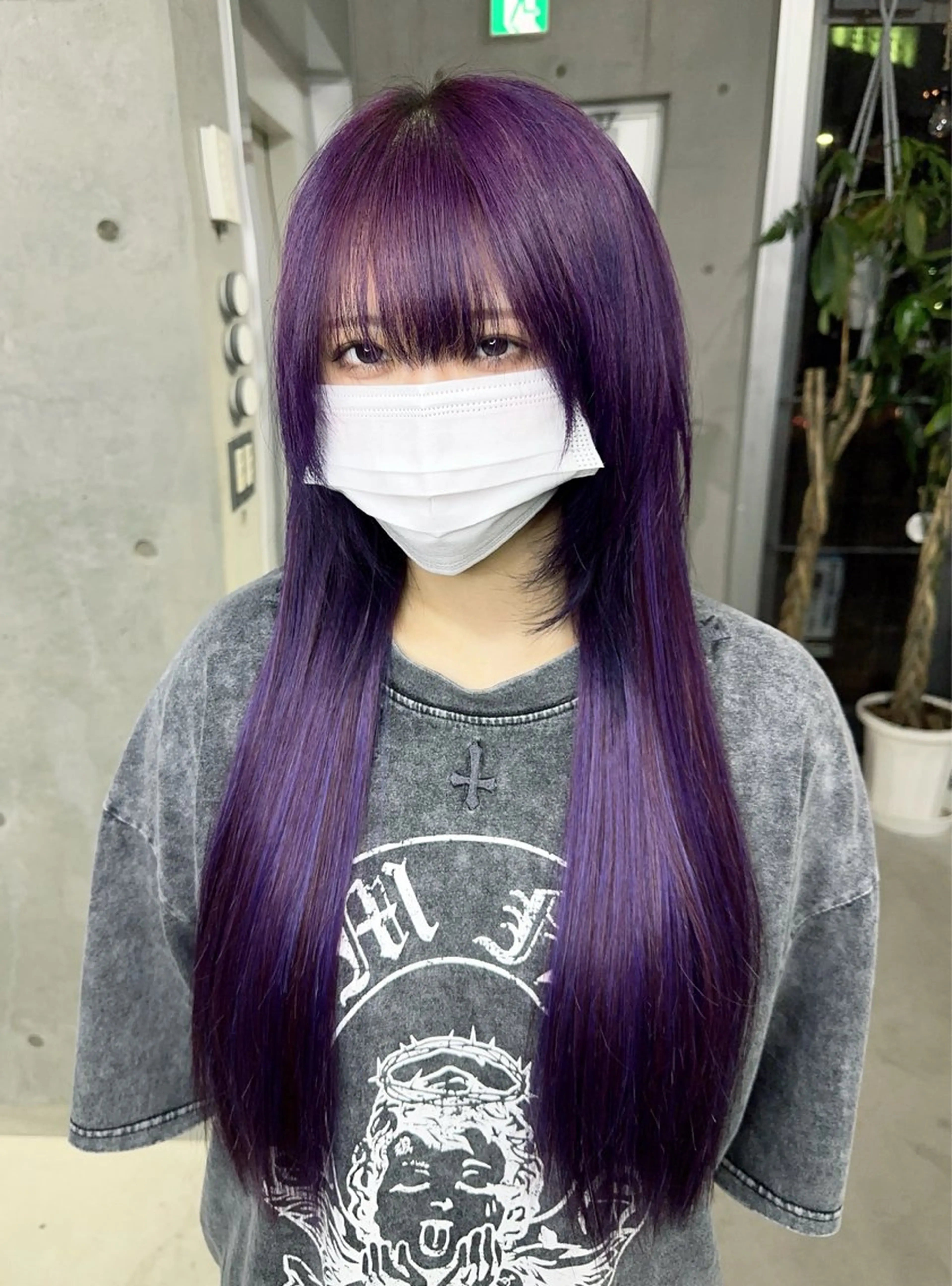 ロング カラー バイオレットカラー エクステ ロング カット ヘアカラー エクステ 名古屋のピンク好き かずくん🦩のヘアスタイル