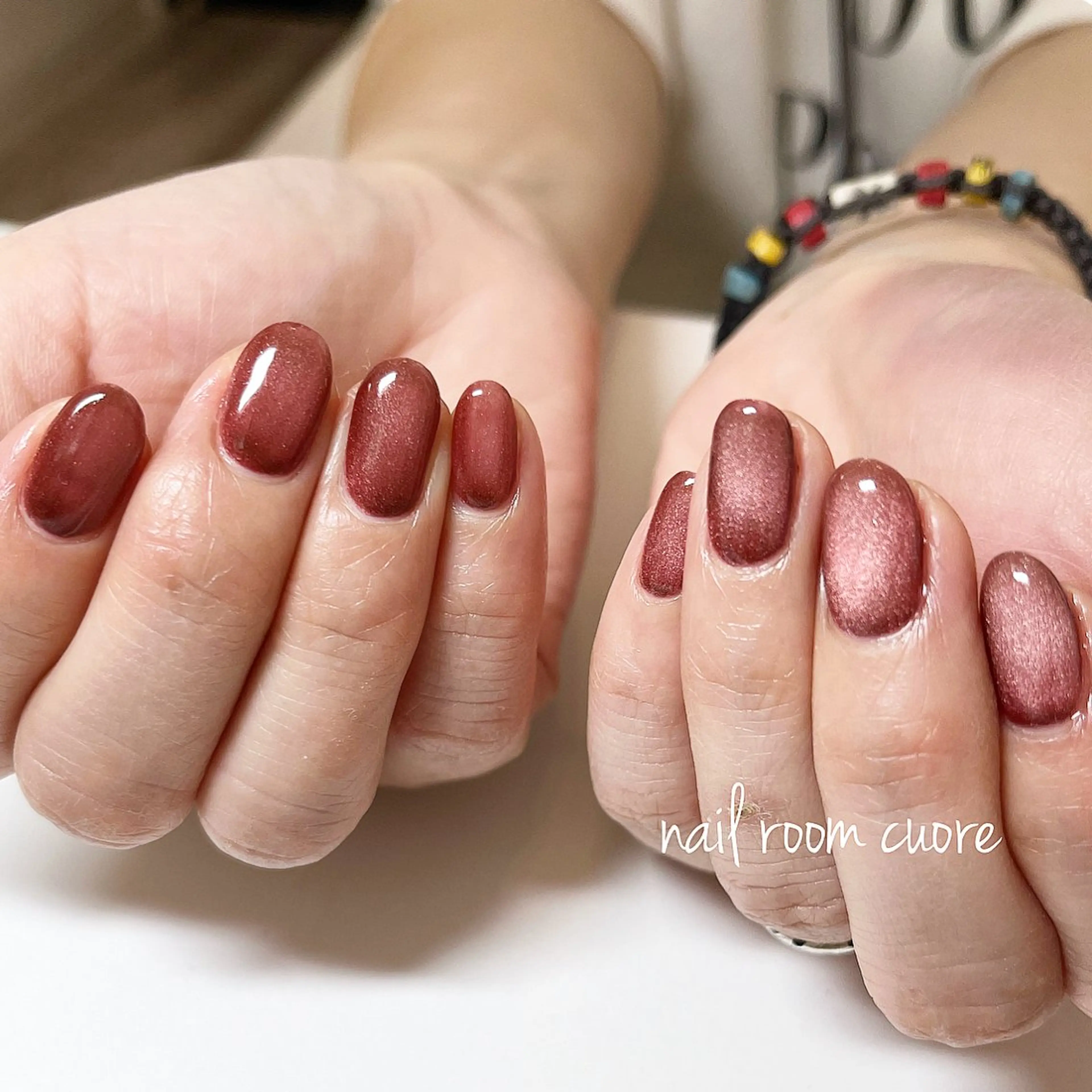 ネイル 赤色 nail room  cuore所属・松尾 典子のネイルデザイン