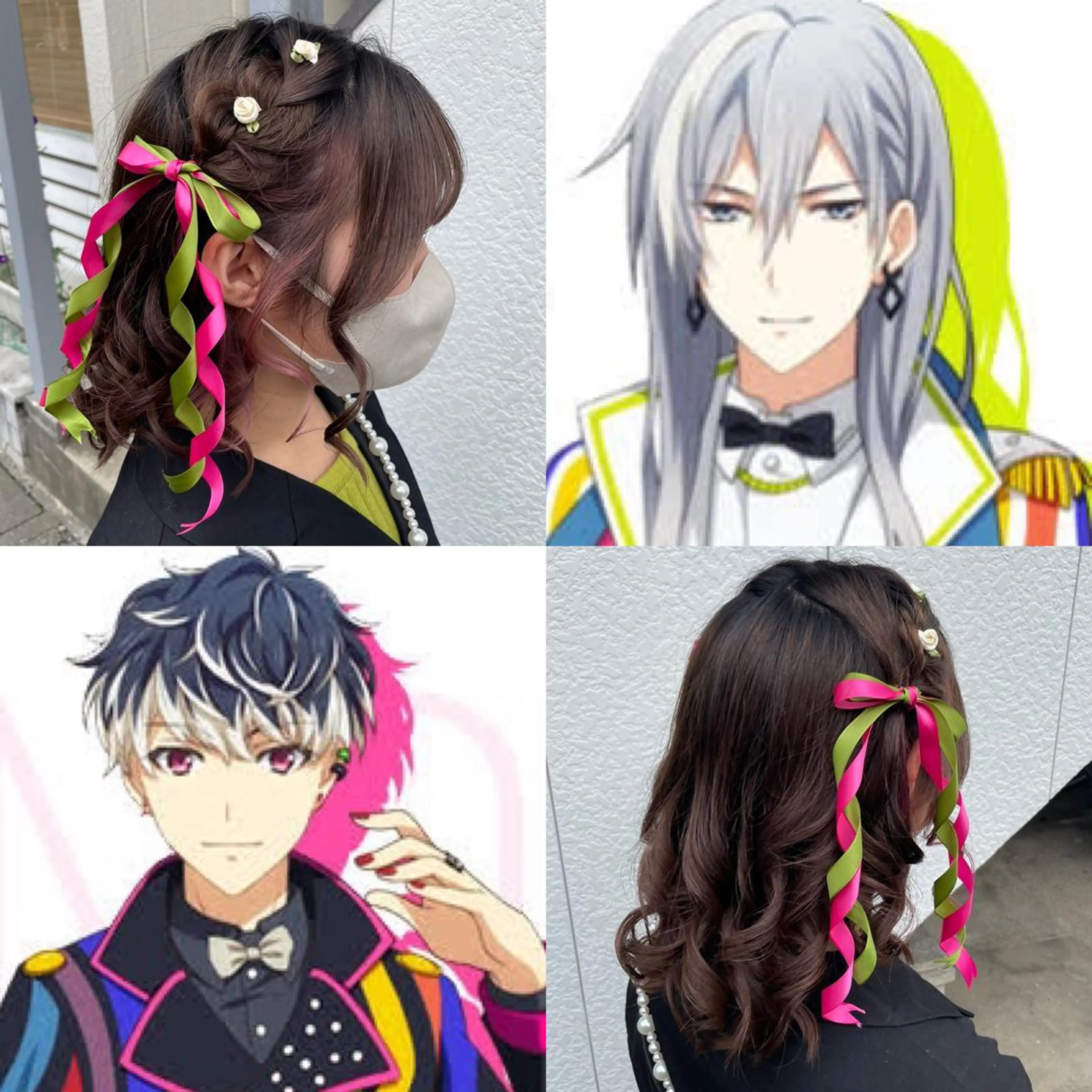 ミディアム ヘアアレンジ インナーカラー/推し ウルフ/アニメカラーのヘアスタイル