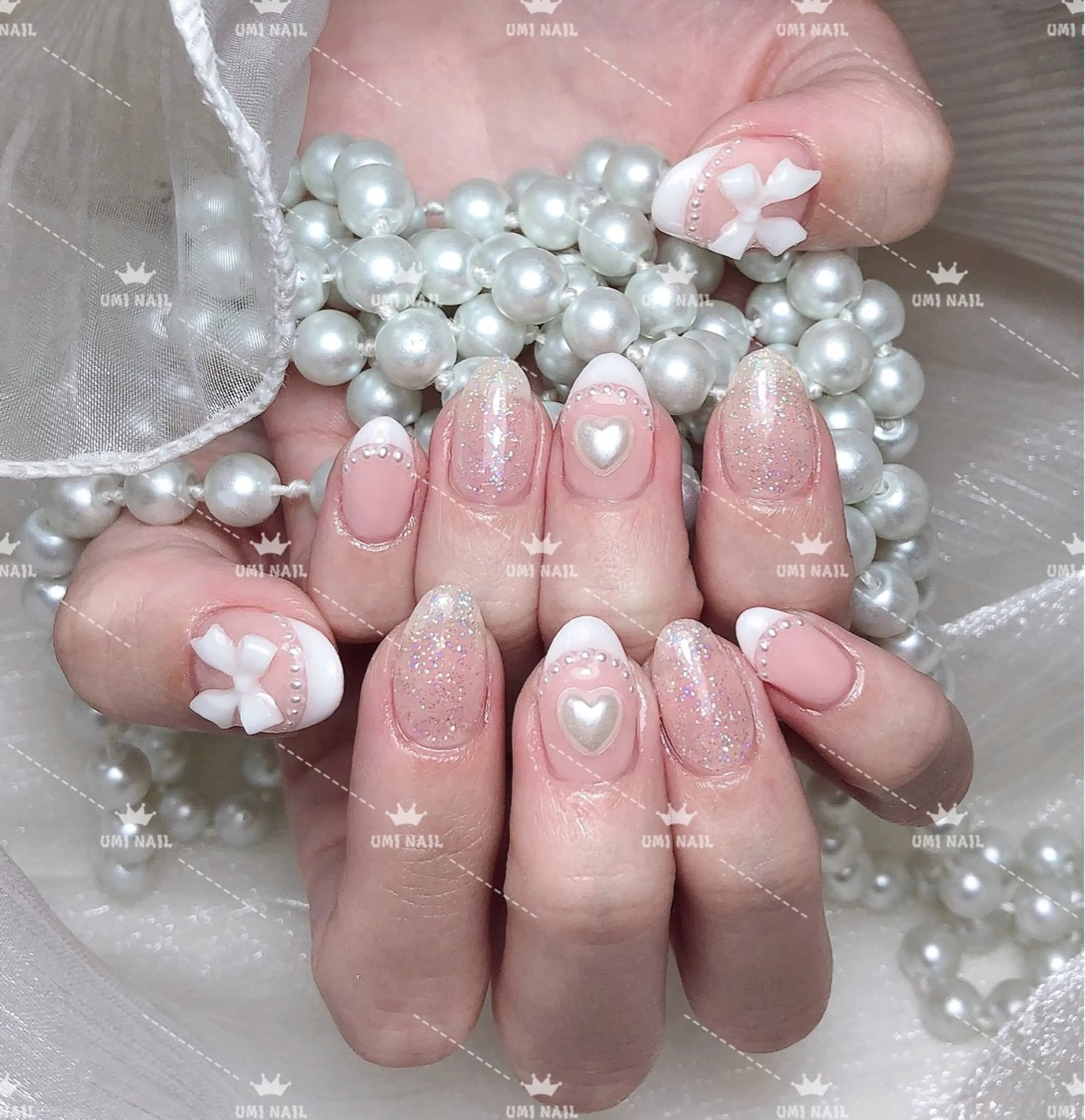 🎀大人気NO.1Hand 持ち込みデザイン120分やり放題7980（アートし、大きいパーツ6本程度)🎀の写真