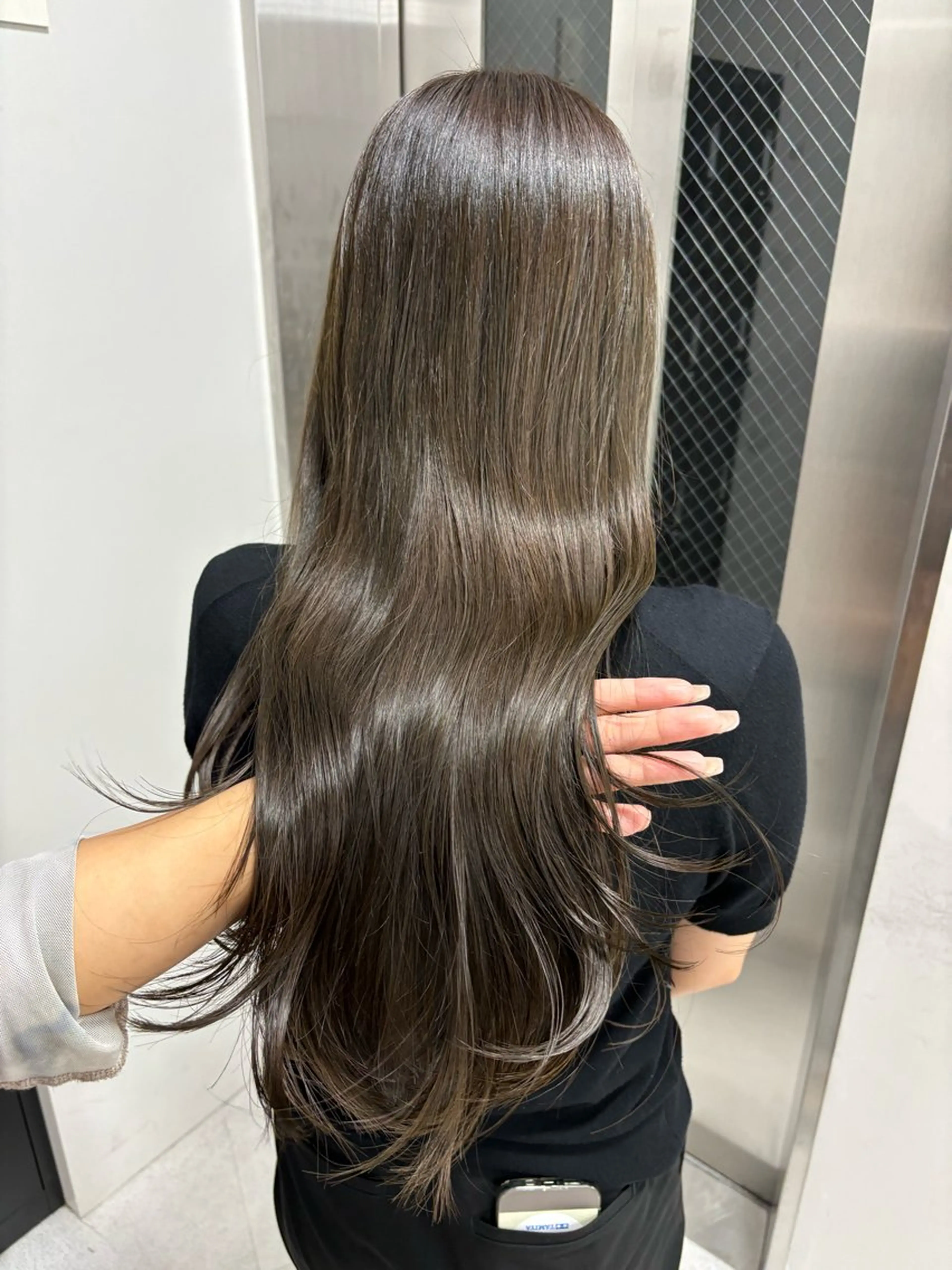 ロング カラー 透明感カラー グレージュ オリーブグレージュ オリーブグレー 髪質改善 ヘアカラー トリートメント Beleza Era所属・韓国レイヤー/ 縮毛矯正🎀minaのヘアスタイル