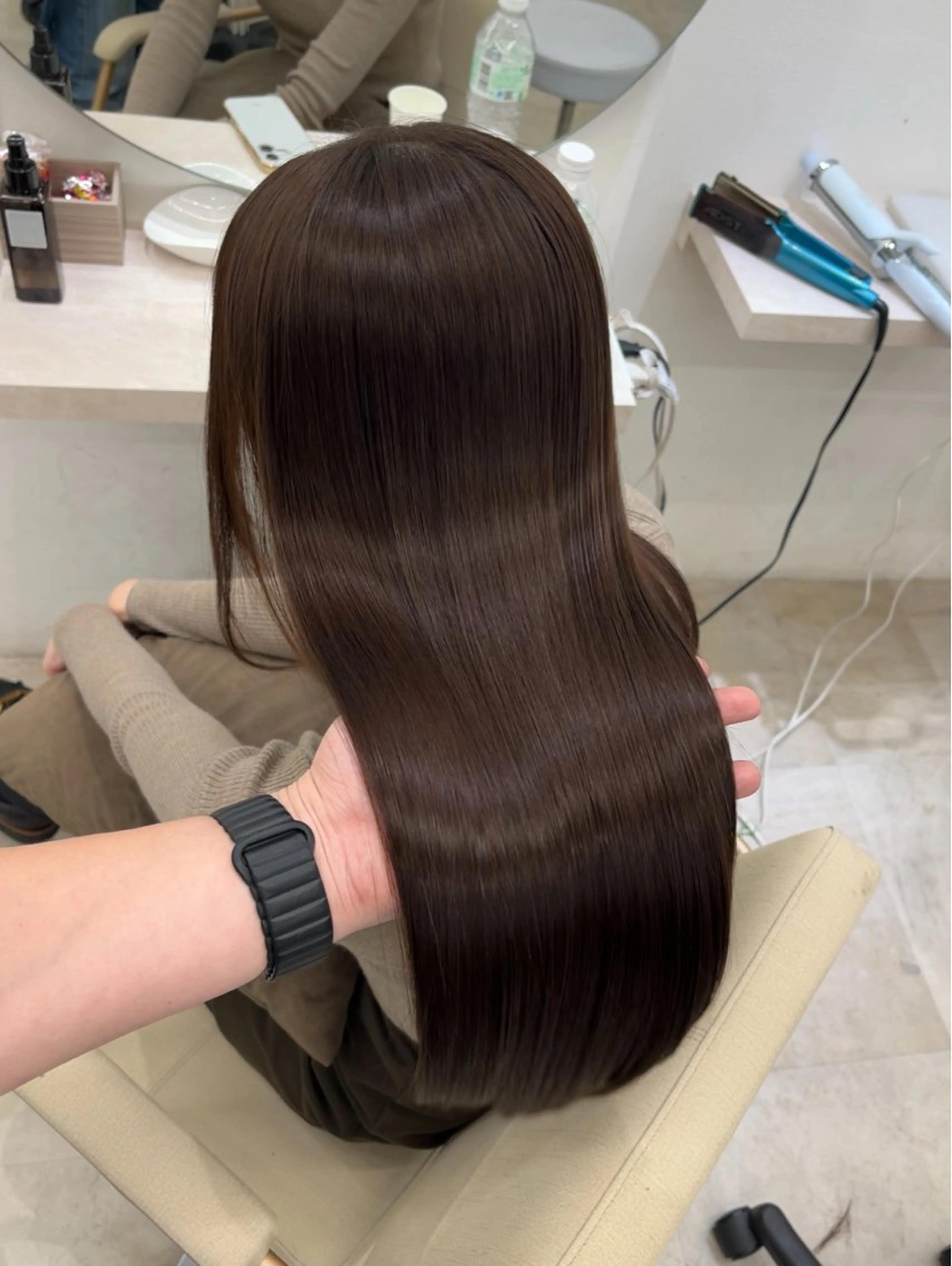 ロング ヘアカラー トリートメント 髪質改善/縮毛矯正 梅田茶屋町/西尾祐作のヘアスタイル