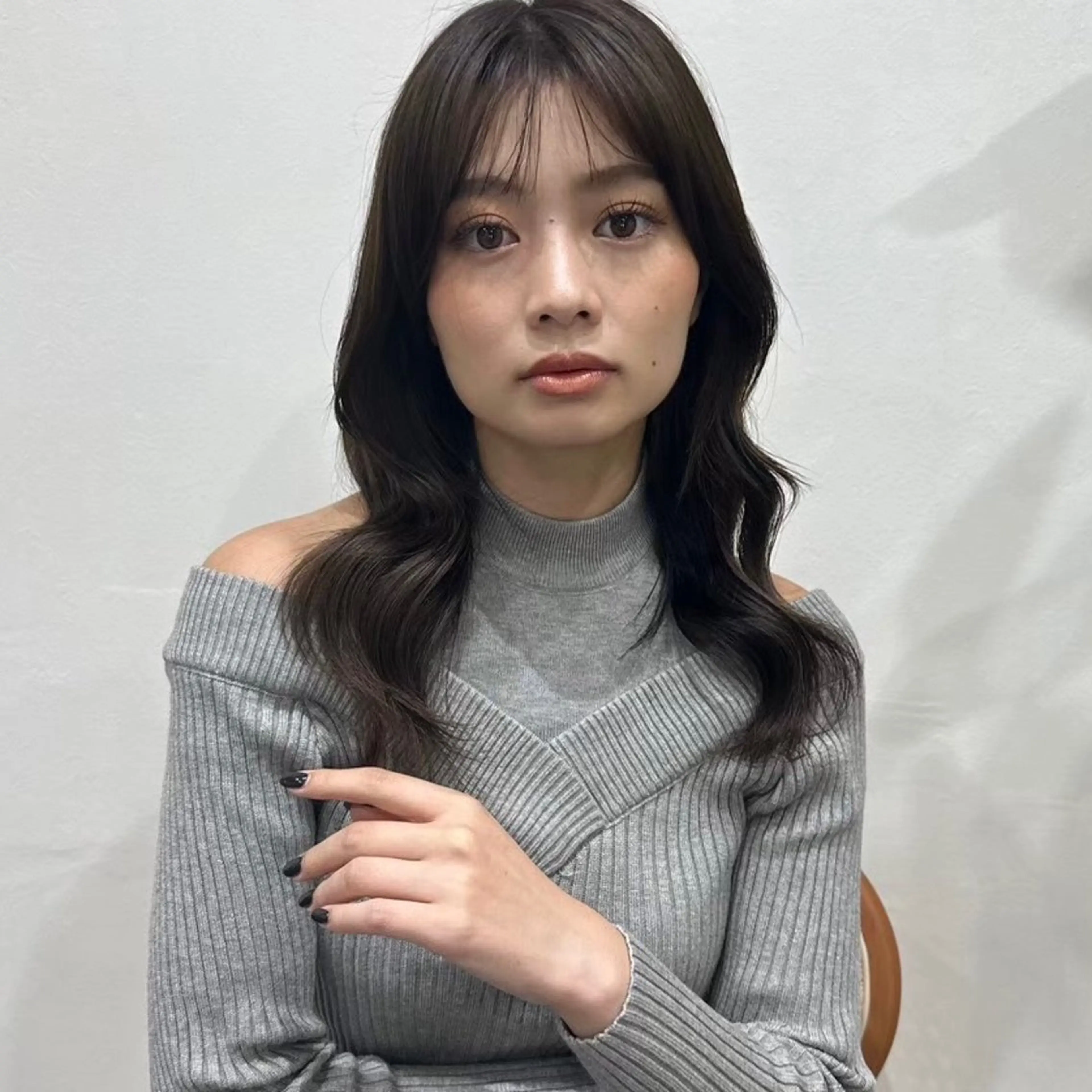 セミロング パーマ Ammy所属・ももな/レイヤー/ ベージュカラー/駒沢のヘアスタイル