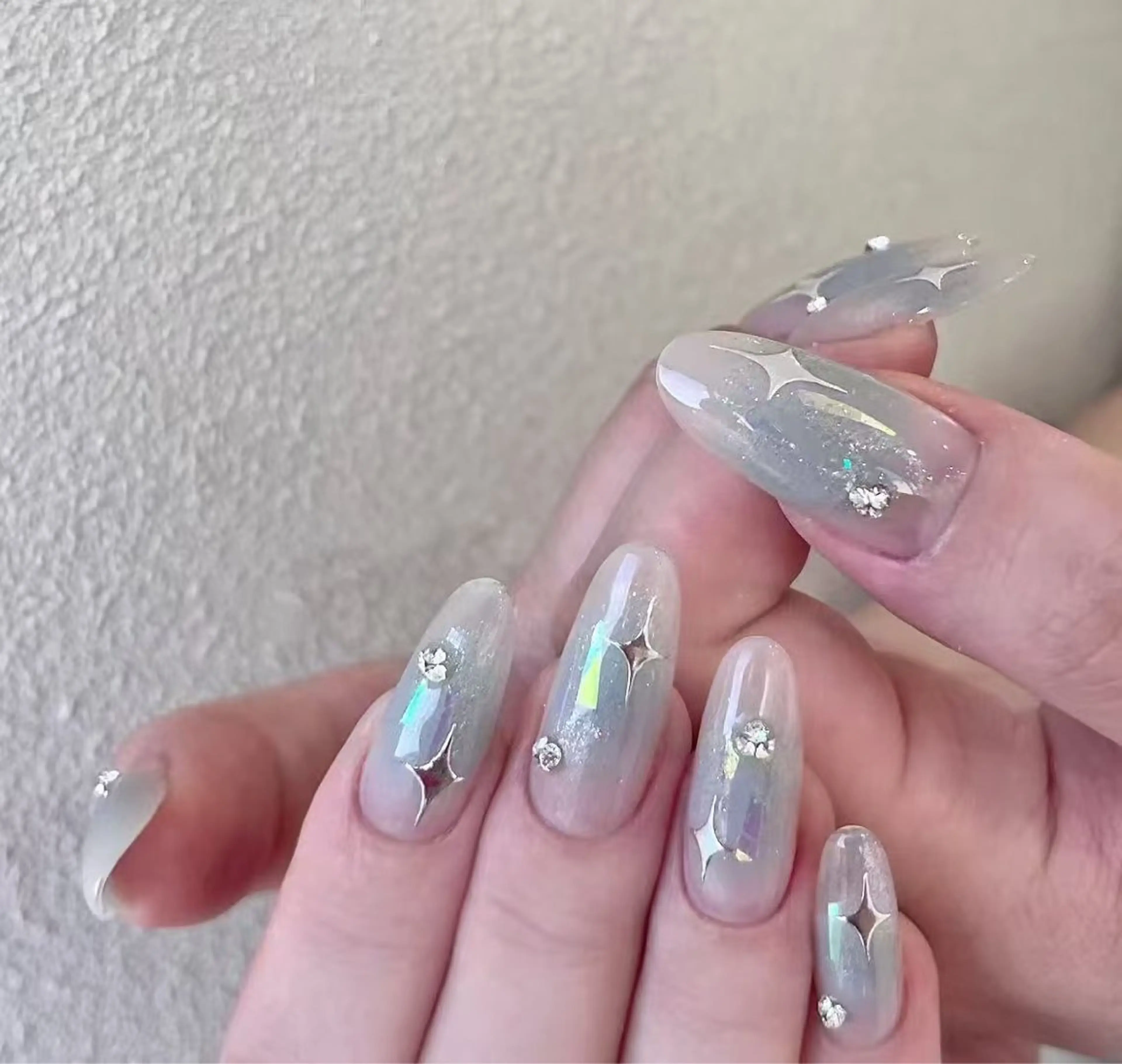 ネイル オーロラネイル フラワーネイル フットネイル フレンチネイル ジェルネイル ハンドネイル BabyYouMi ねねのネイルデザイン