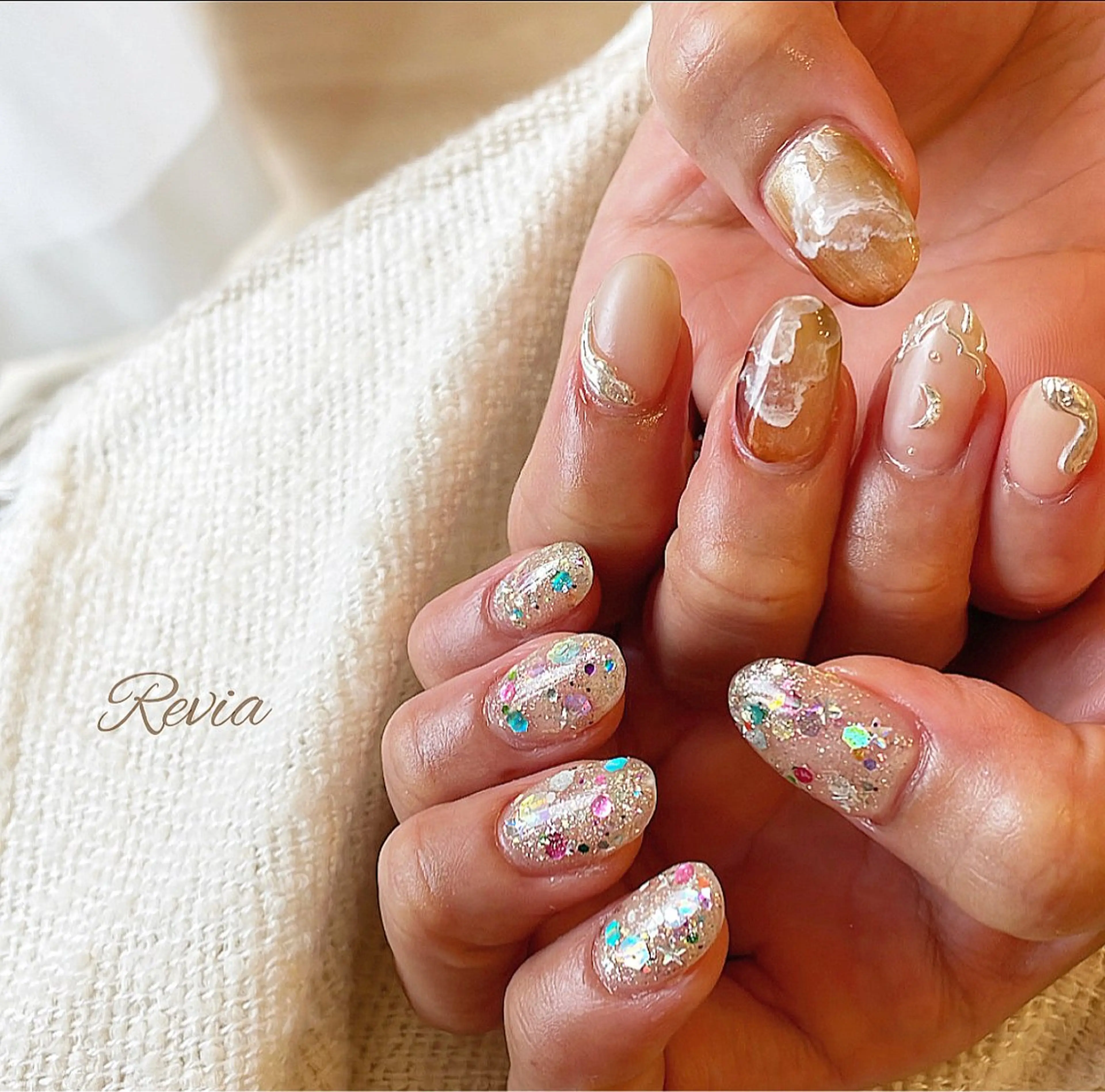 ネイル ハンドネイル revia所属・ERI Nailistのネイルデザイン