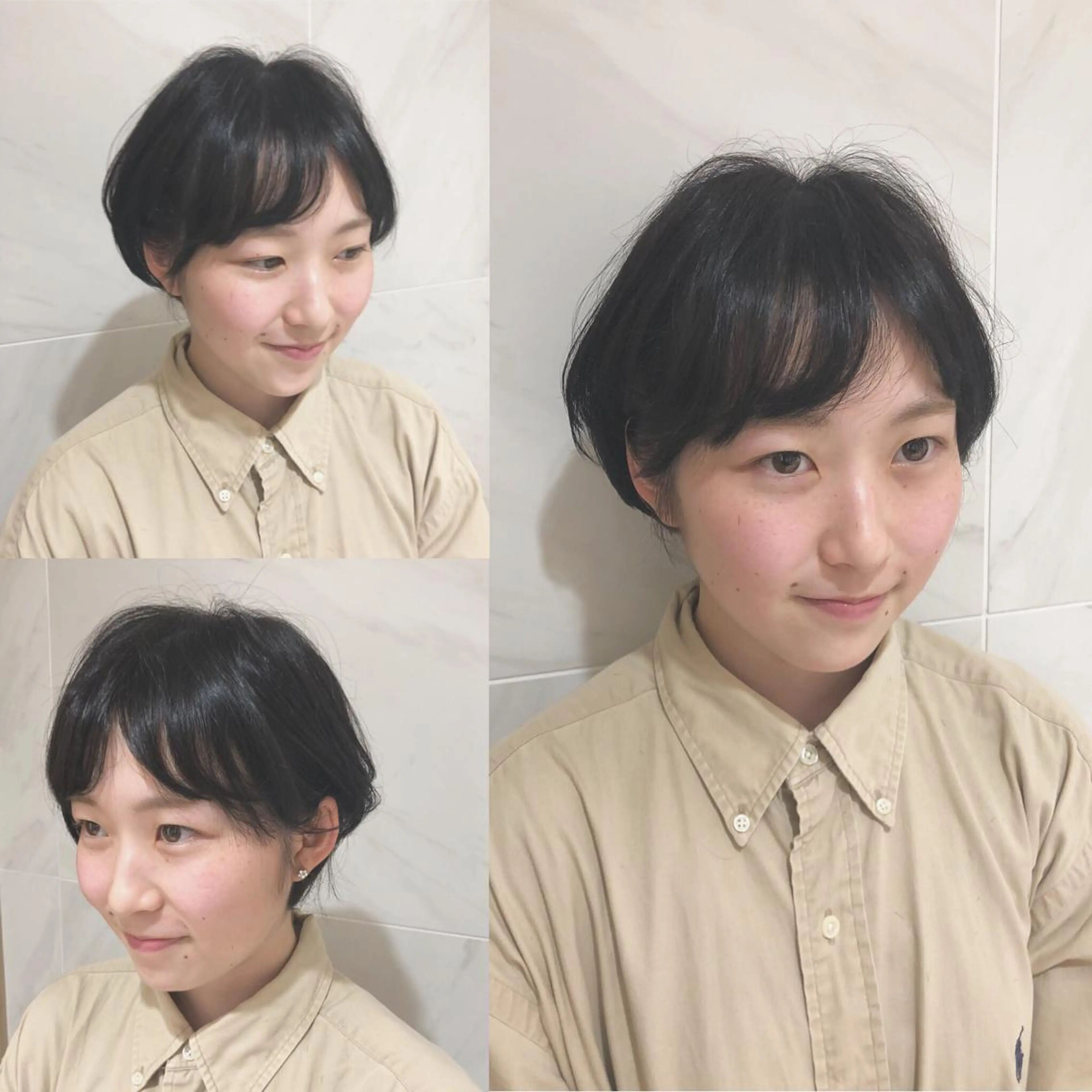 ショート カラー ショートボブ ボブ ショートヘア カット ヘアカラー トリートメント 荒木 依莉亜のヘアスタイル