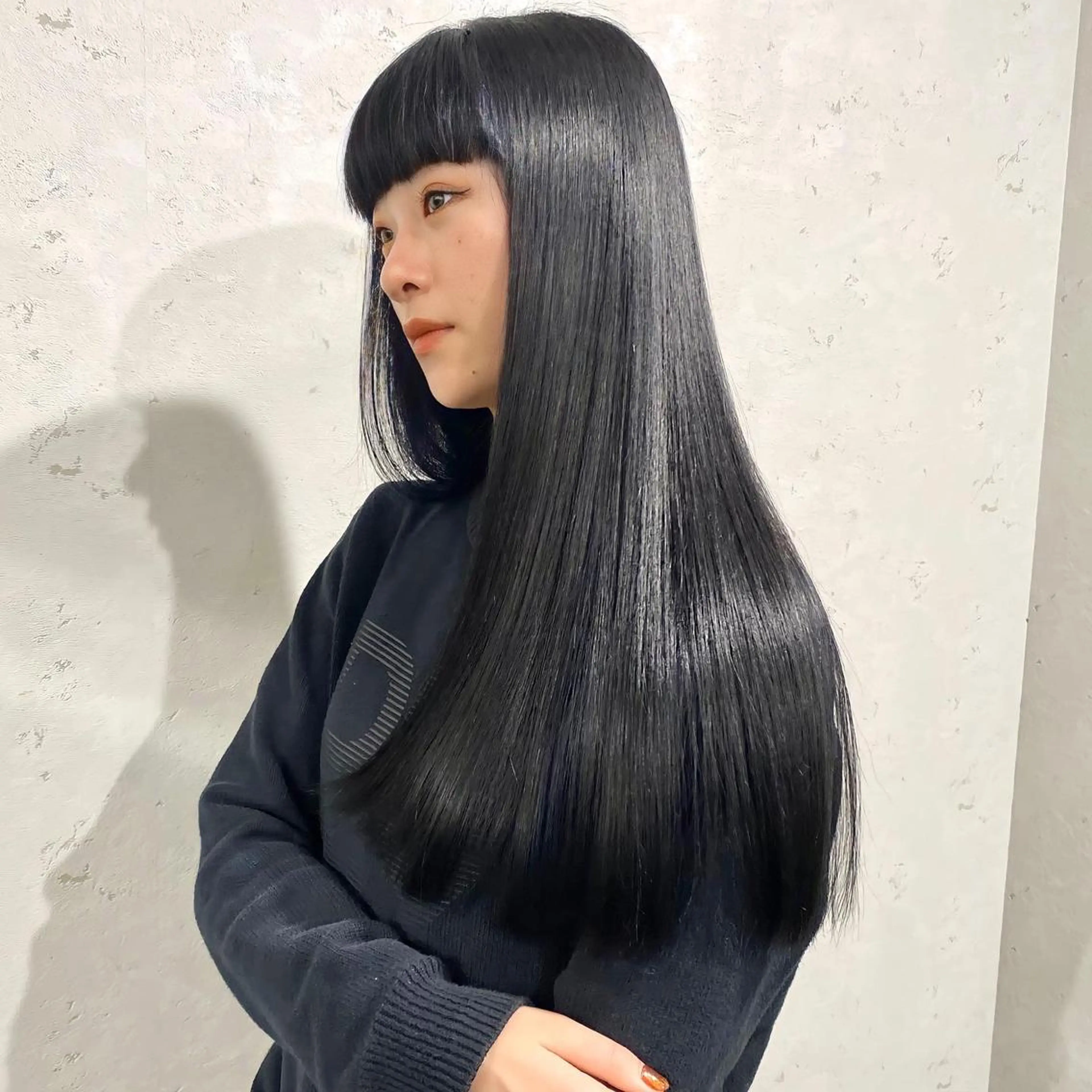 ロング 縮毛矯正 メンズ特化 刈り上げない/金井のヘアスタイル