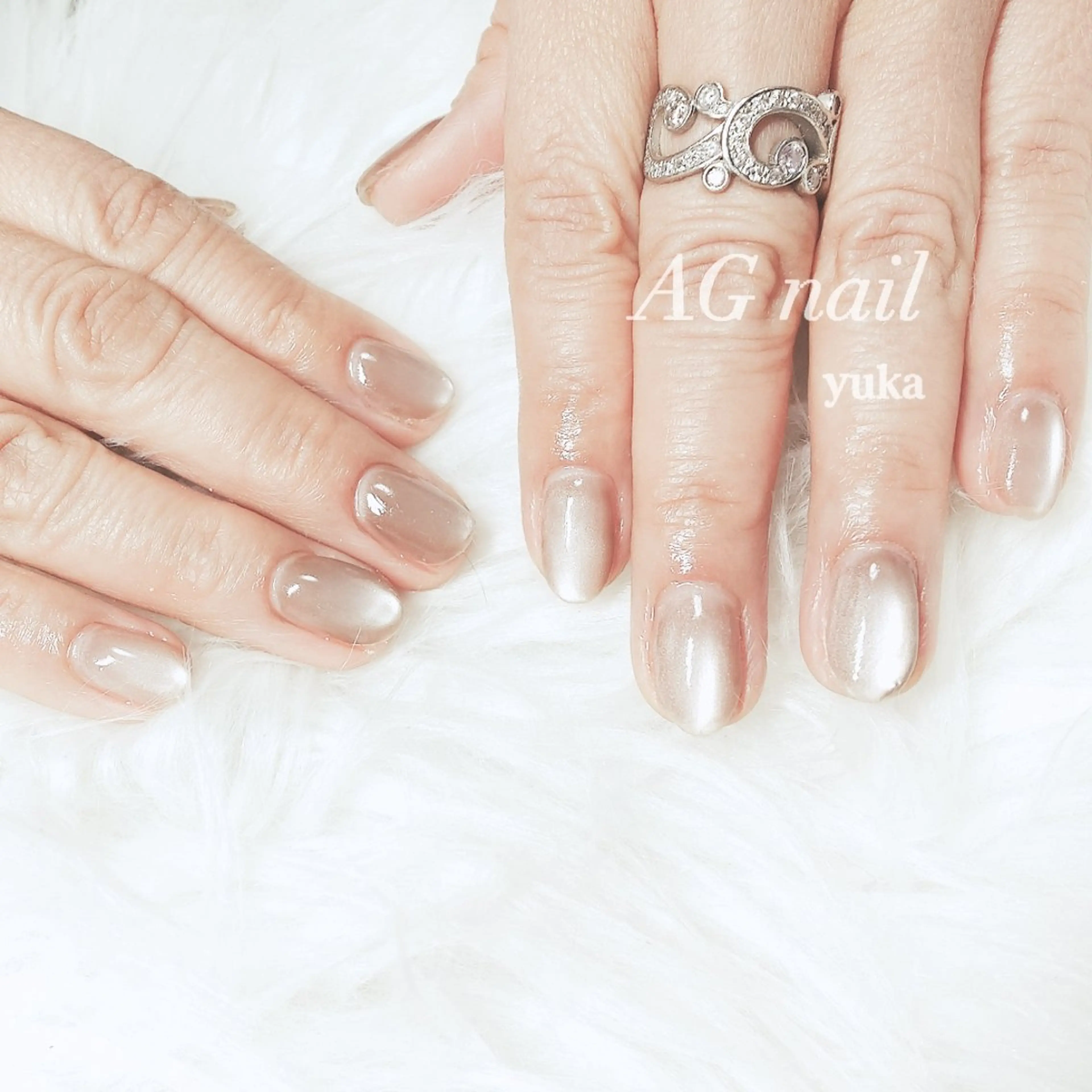 ネイル マグネットネイル ハンドネイル AG nail 〚　yuka　〛のネイルデザイン