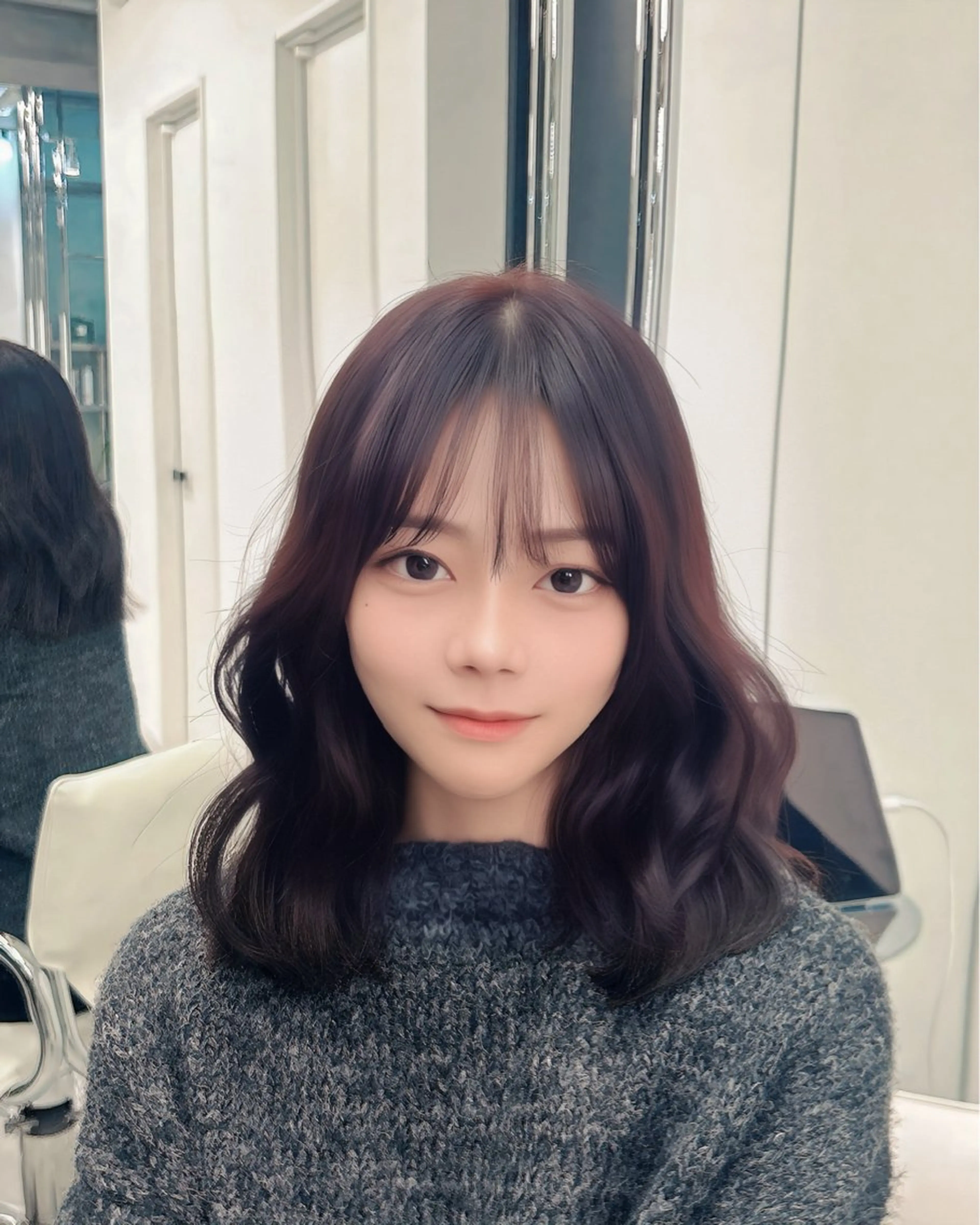 ミディアム カラー ヘアカラー トリートメント Celan 表参道所属・ゆうさ/髪質改善 /上品ガーリーのヘアスタイル