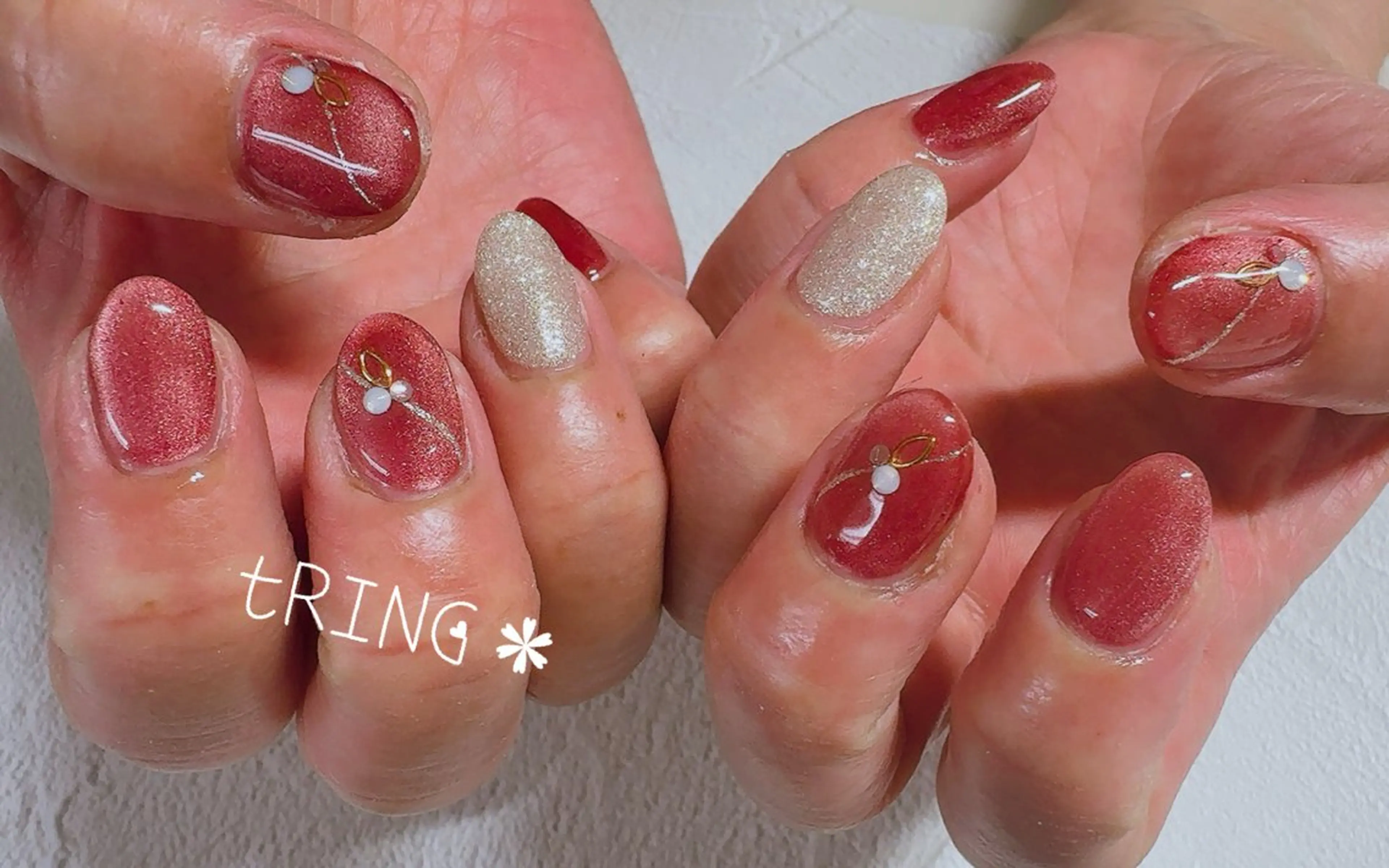 ネイル ハンドネイル tRING＊ しいの木台のネイルデザイン