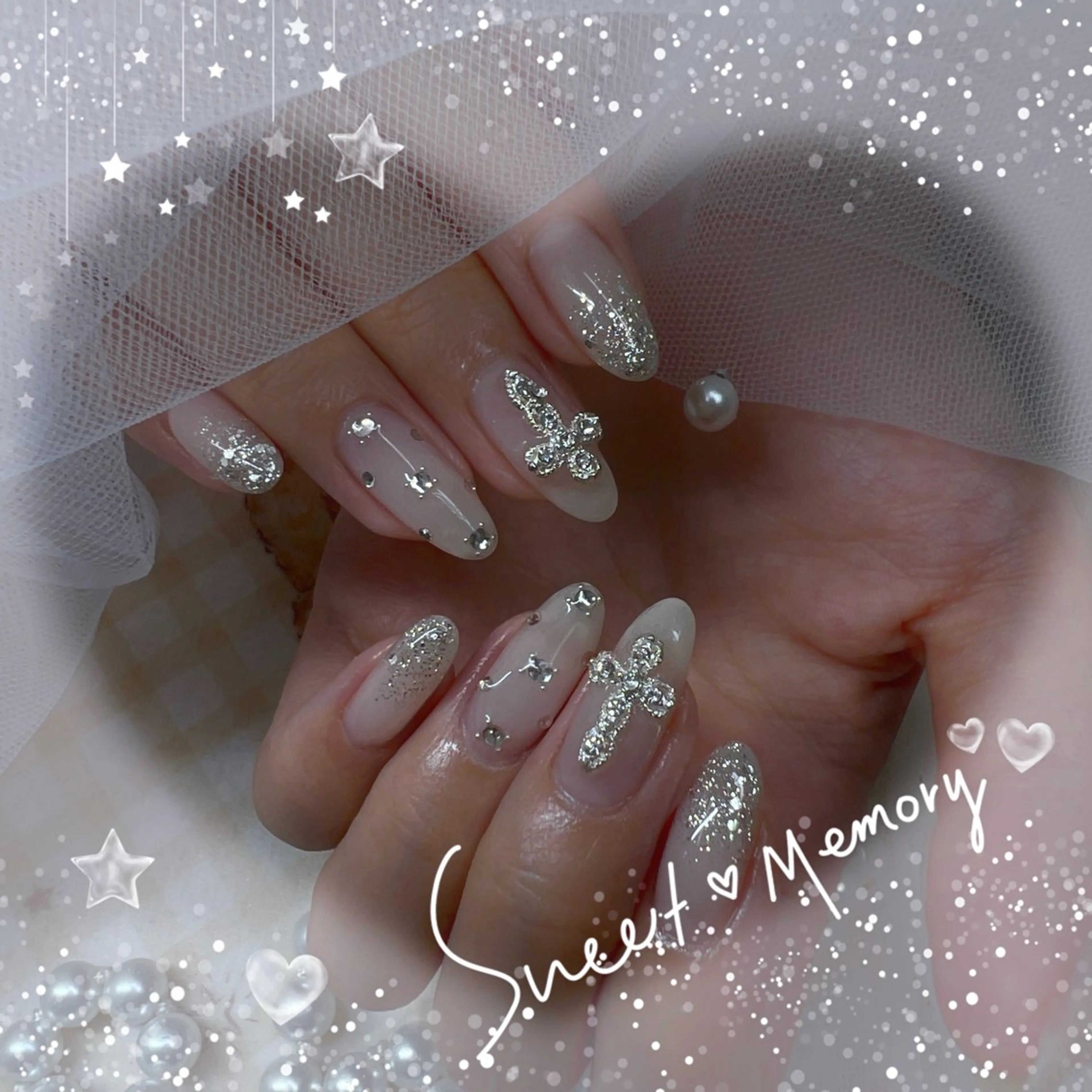 ネイル チークネイル フレンチネイル ガーリー ガラスフレンチ グラデーション ハンドネイル ハンドケア Chill Nailsalonのネイルデザイン