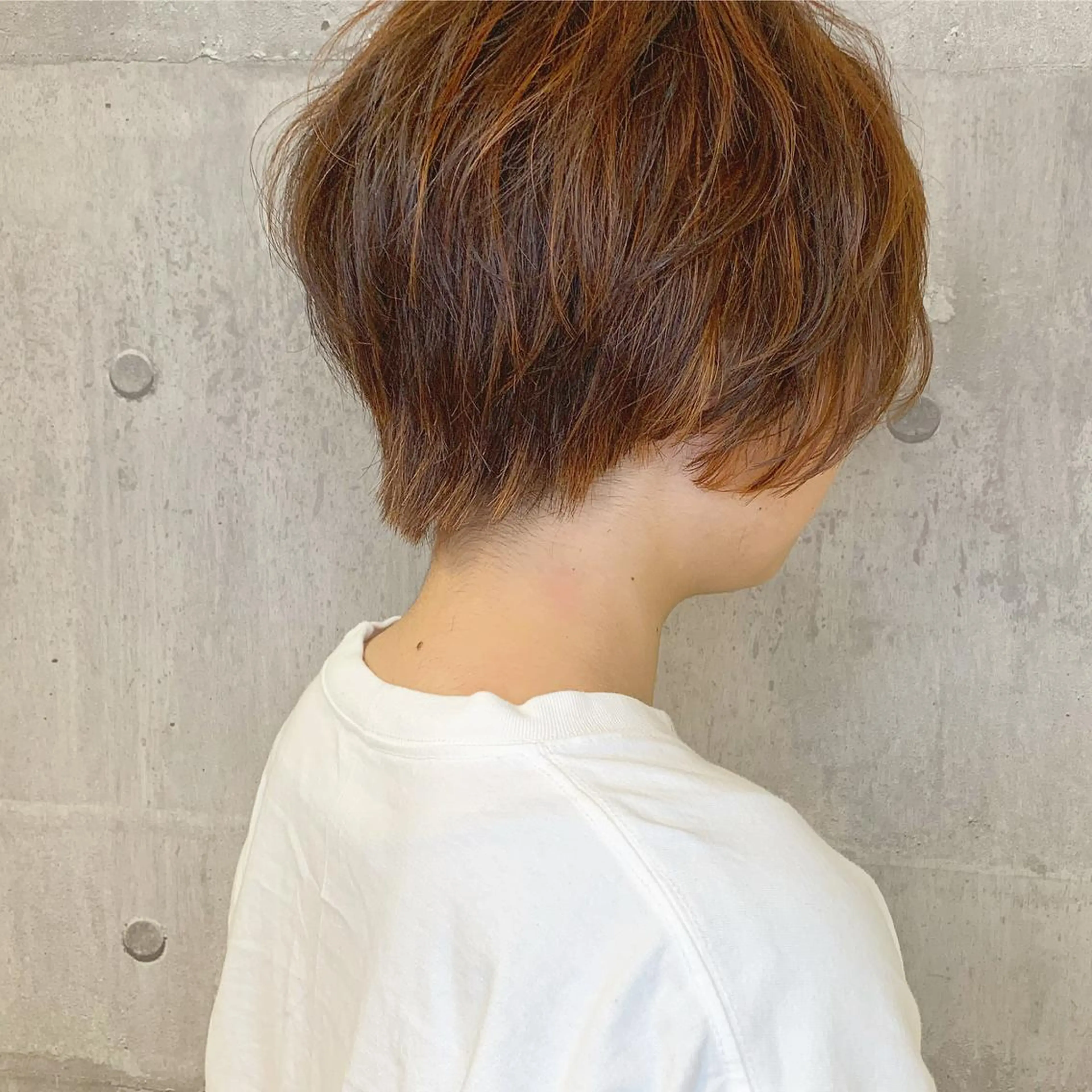 ショート カラー ハイライトカラー オレンジ ハイライト ショートヘア ﾊｲﾄｰﾝ/ｼｮｰﾄ 村上淳乃🐥のヘアスタイル