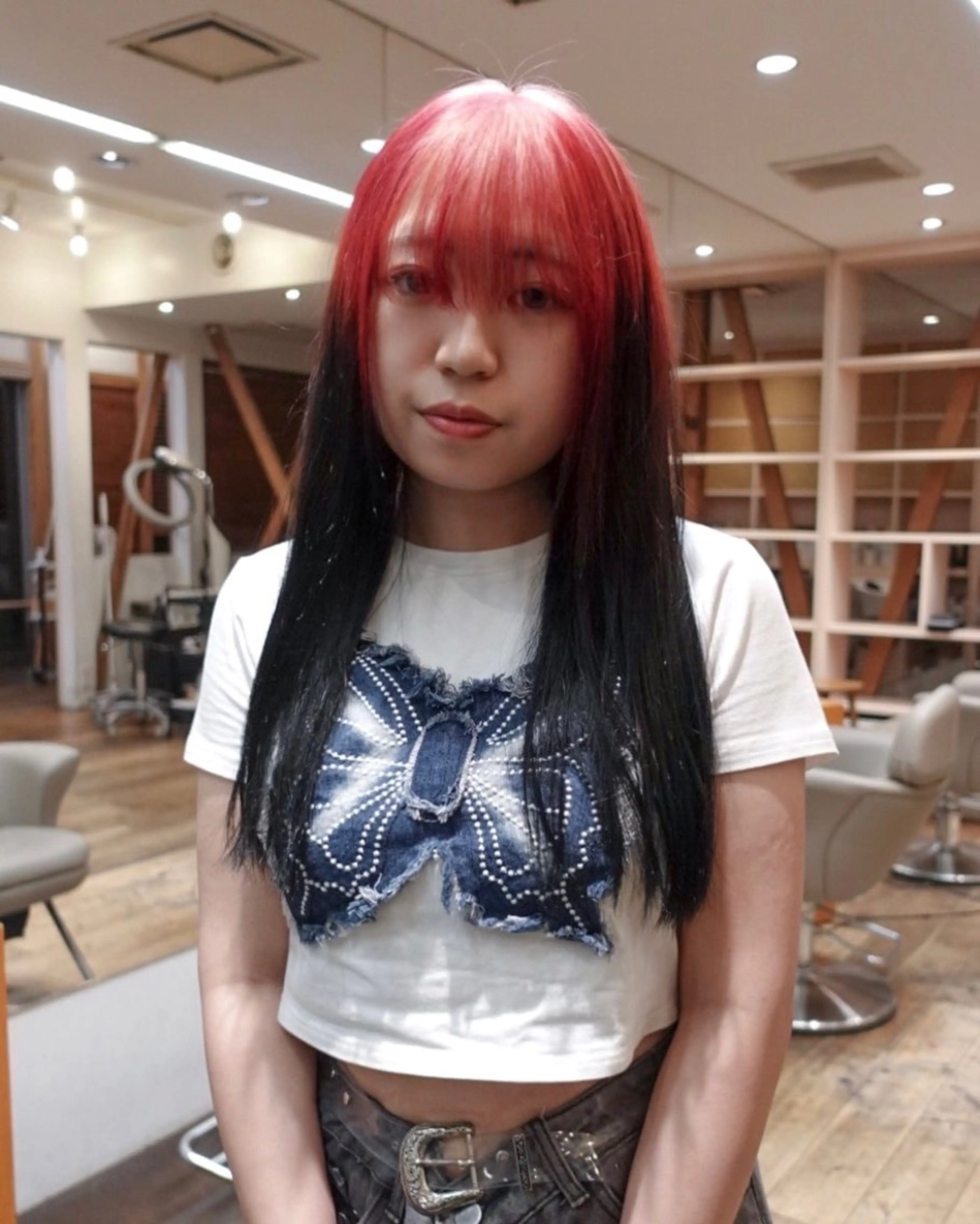 ロング ヘアカラー トリートメント Null 表参道所属・岩下昂世/ ハイトーン/デザインのヘアスタイル