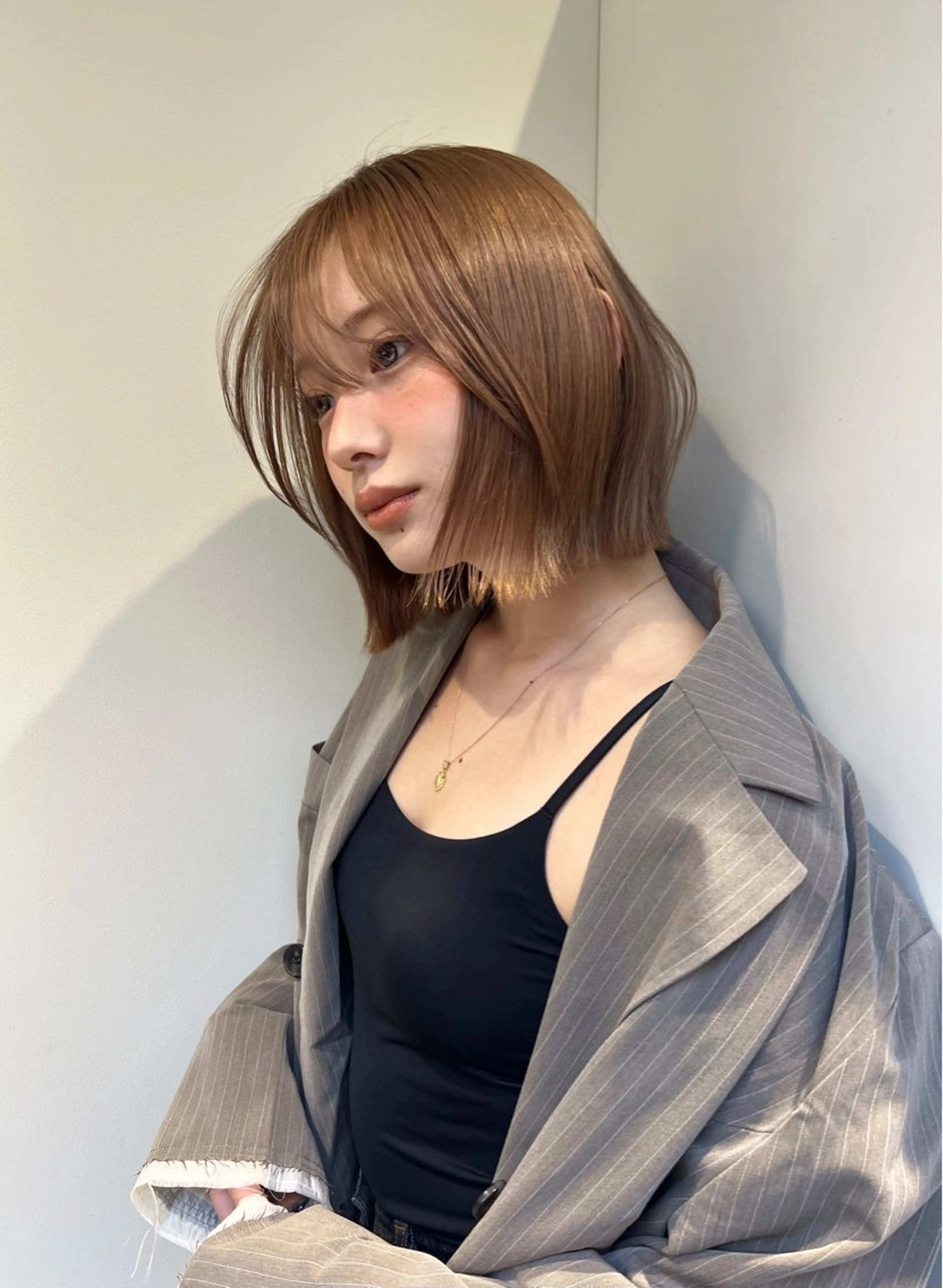 ショート ボブ 顔周りカット 小顔ボブ jilblanカホのヘアスタイル