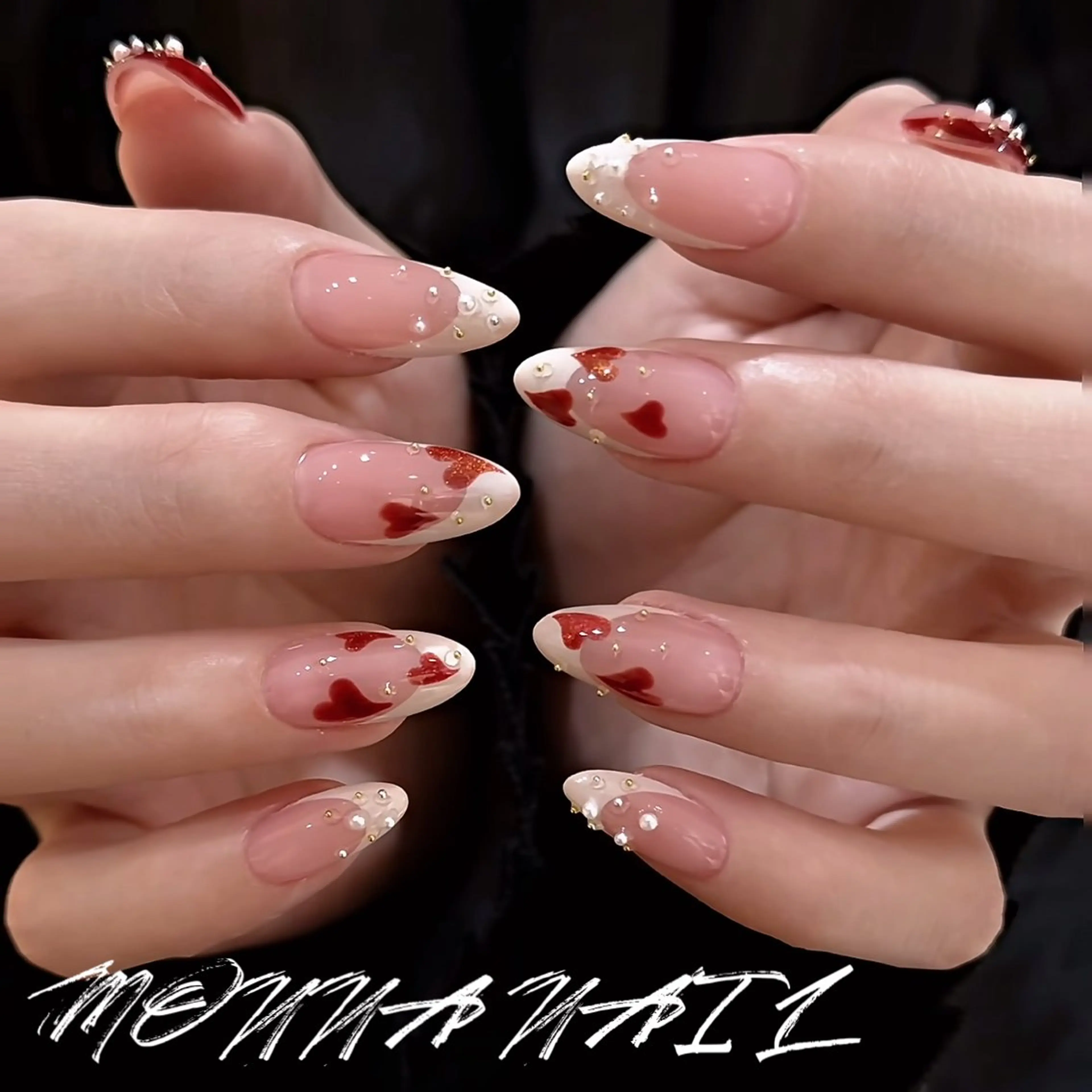 ネイル アートネイル ハート オフィスネイル シンプルネイル ハンドネイル モンナ CCのネイルデザイン