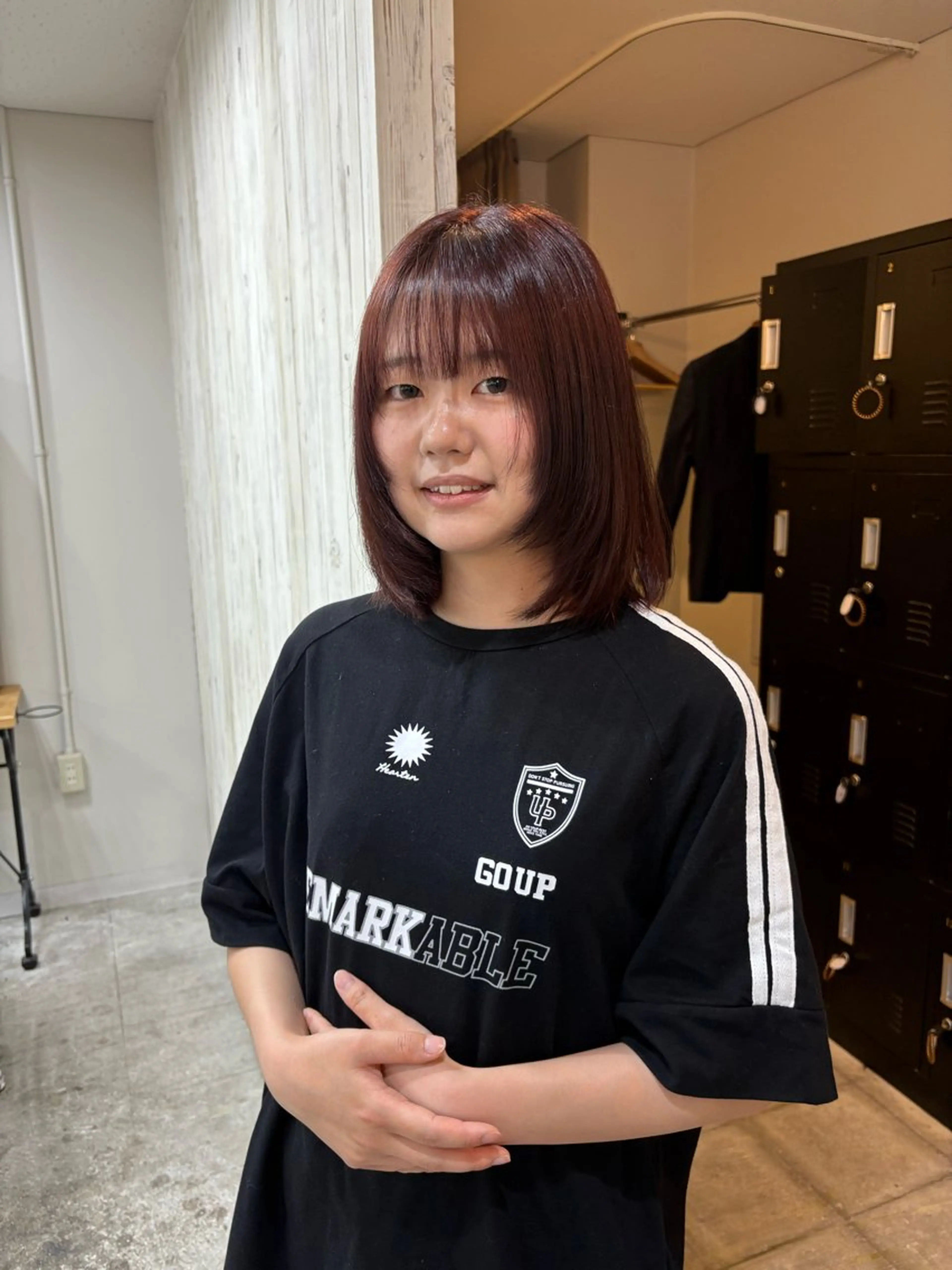 ミディアム カラー ボブレイヤー ボブ レイヤーカット CIEL 岡山店所属・CIEL 小森亮馬のヘアスタイル