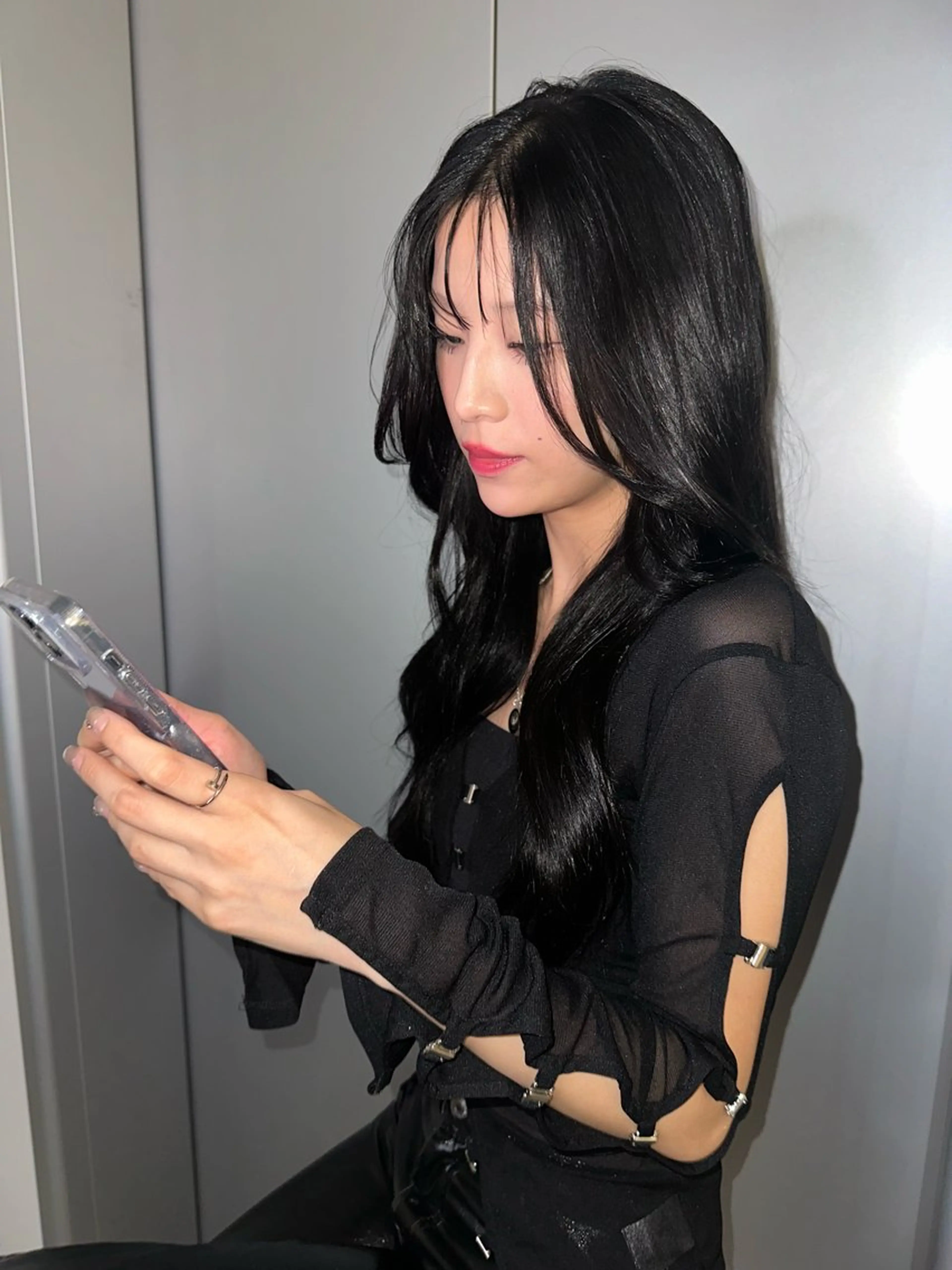 ロング カラー 透明感カラー 韓国風ヘア レイヤーカット ワンホン🎀韓国ヘア 💞新宿/GAKUのヘアスタイル