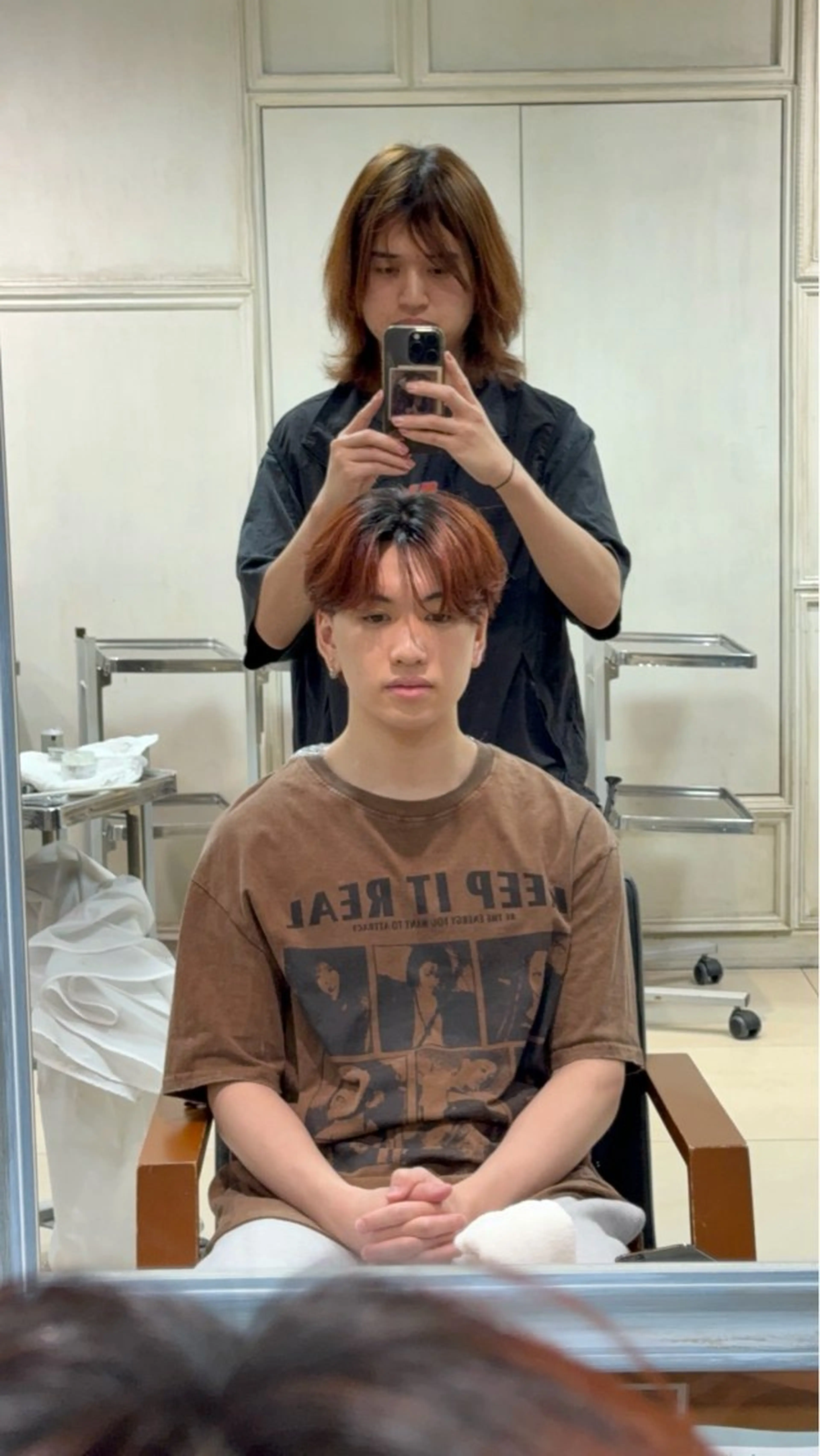 メンズ メンズ韓国風 マッシュ シースルーマッシュ 髪質改善/透明感 カラー/カット/蘭のヘアスタイル