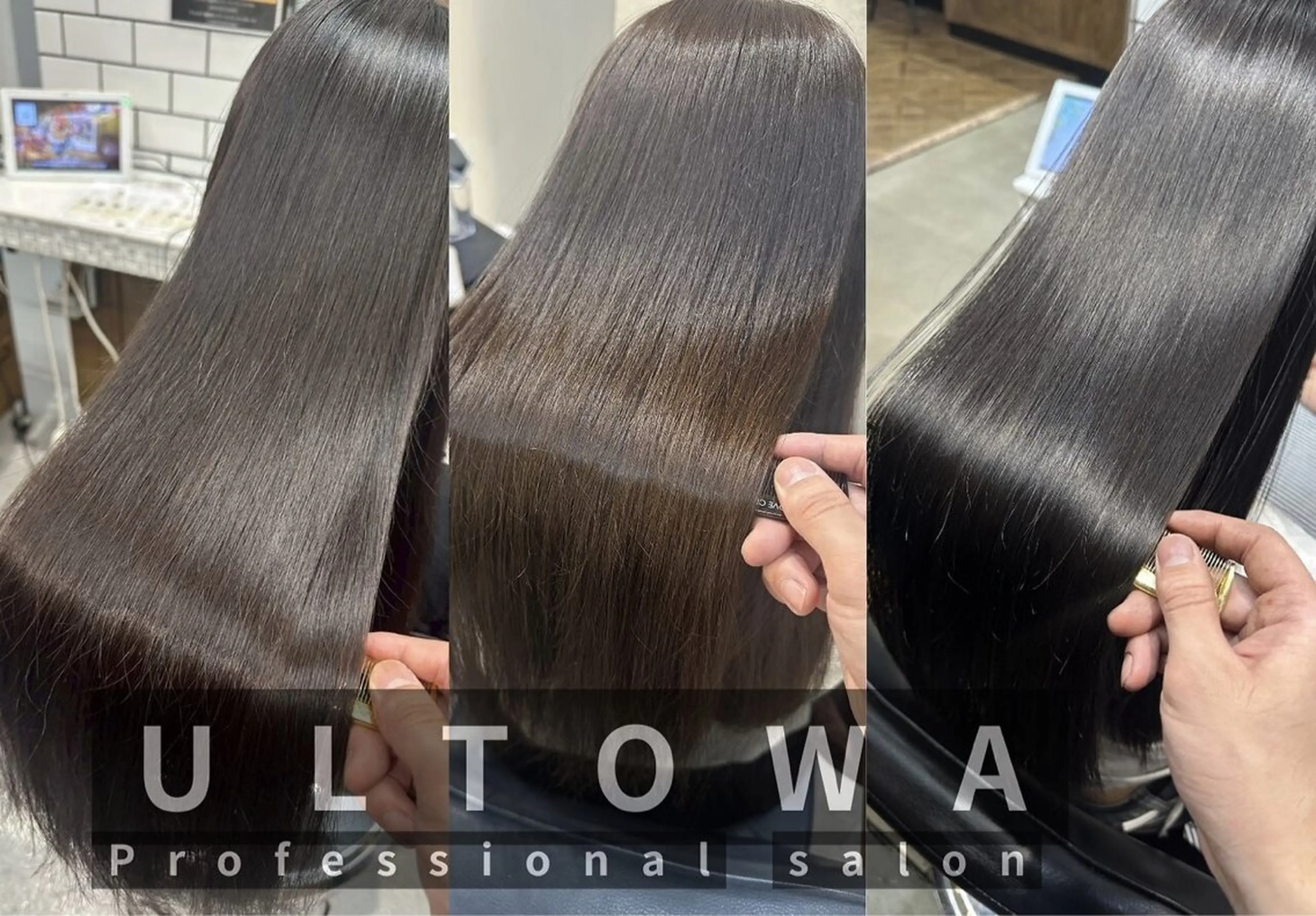 🪞鏡面艶髪🪞【髪質改善カラー】高濃度水素ウルトワTR＋ケアカラー／うる艶長持ち✨ミニモ限定✨の写真