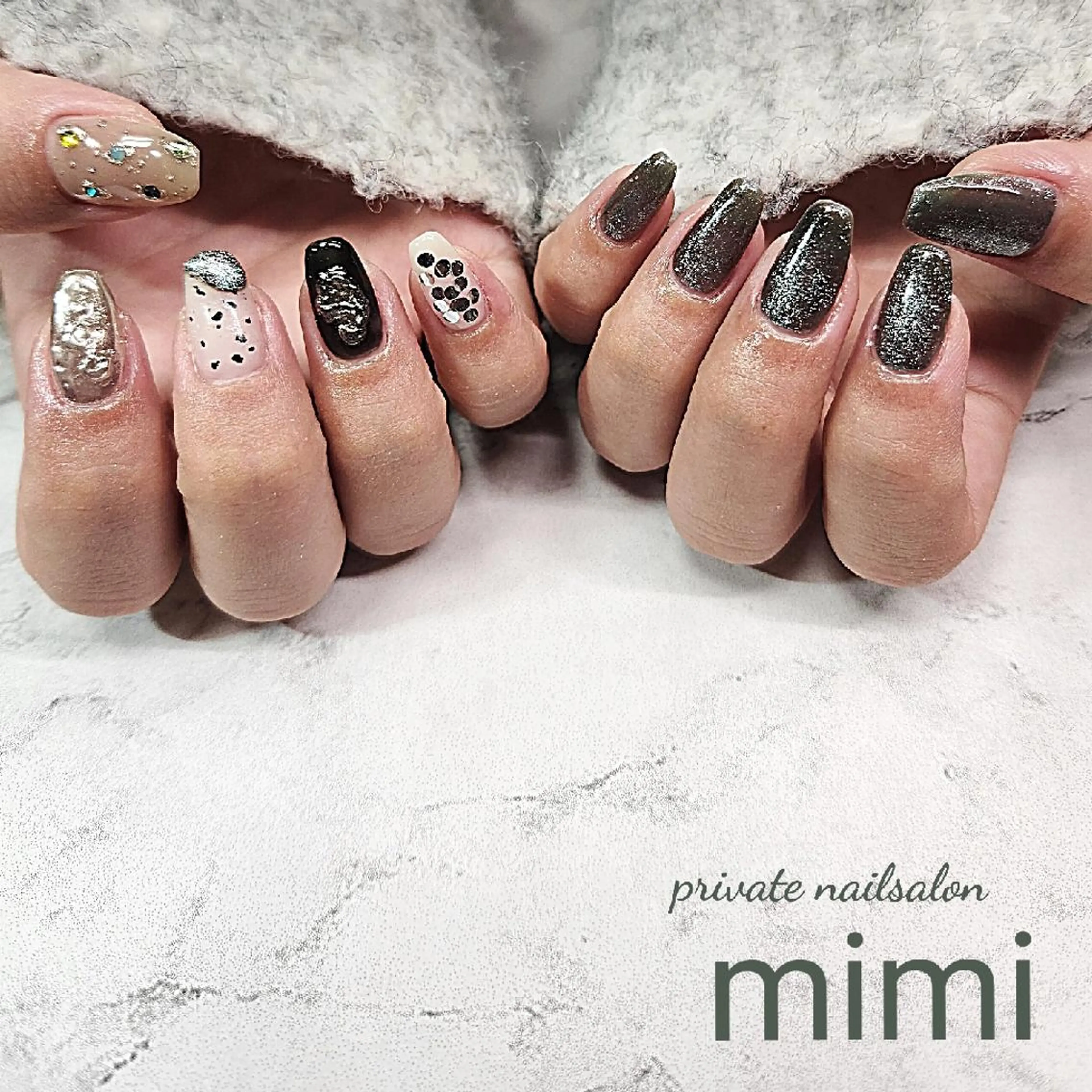 ネイル 持ち込み ニュアンスネイル ハンドネイル 博多ネイル ｍｉｍｉのネイルデザイン