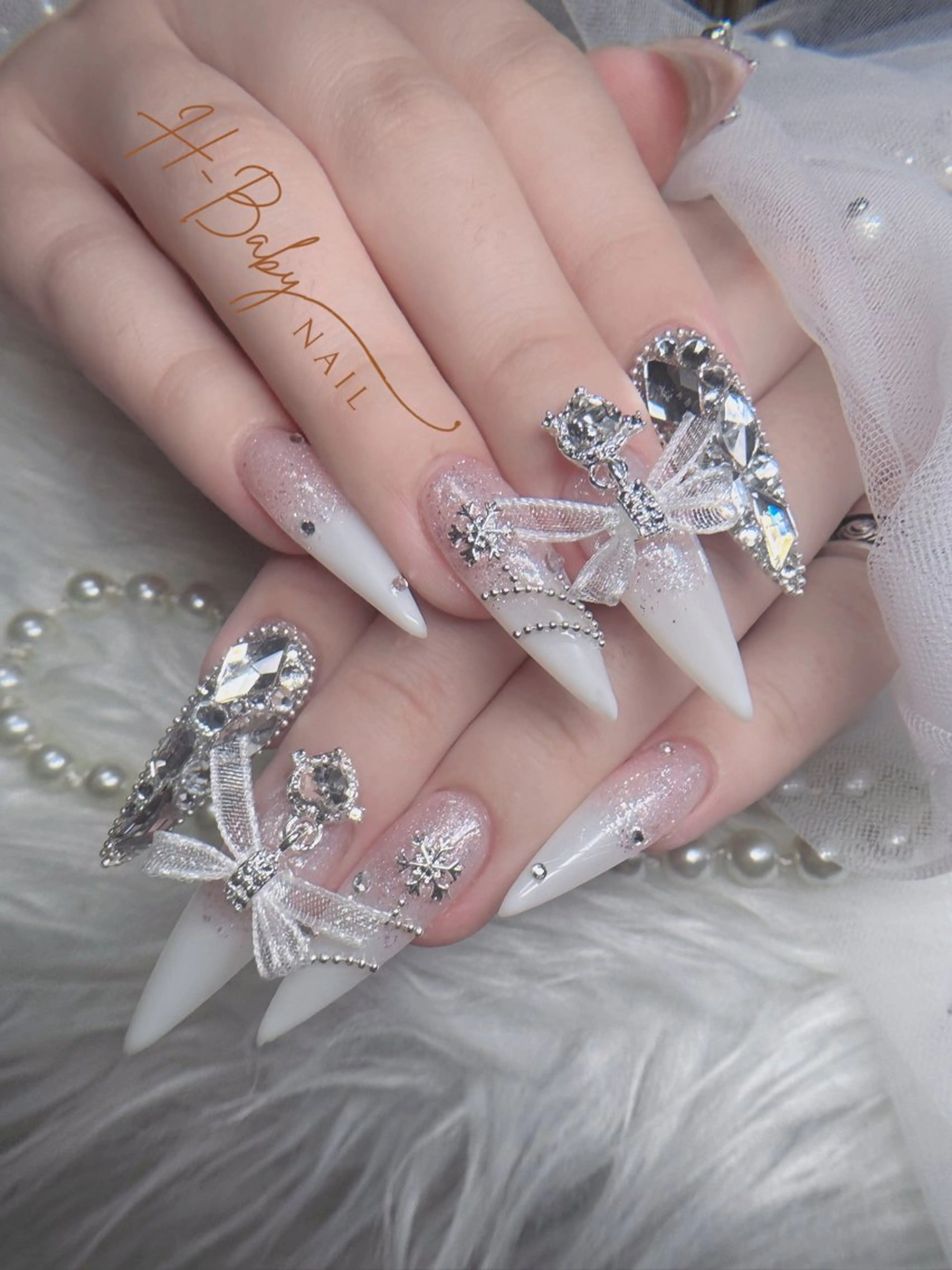 ネイル アートネイル 成人式 ジェルネイル ニュアンスネイル 夏ネイル ハンドネイル neco H.babynailのネイルデザイン