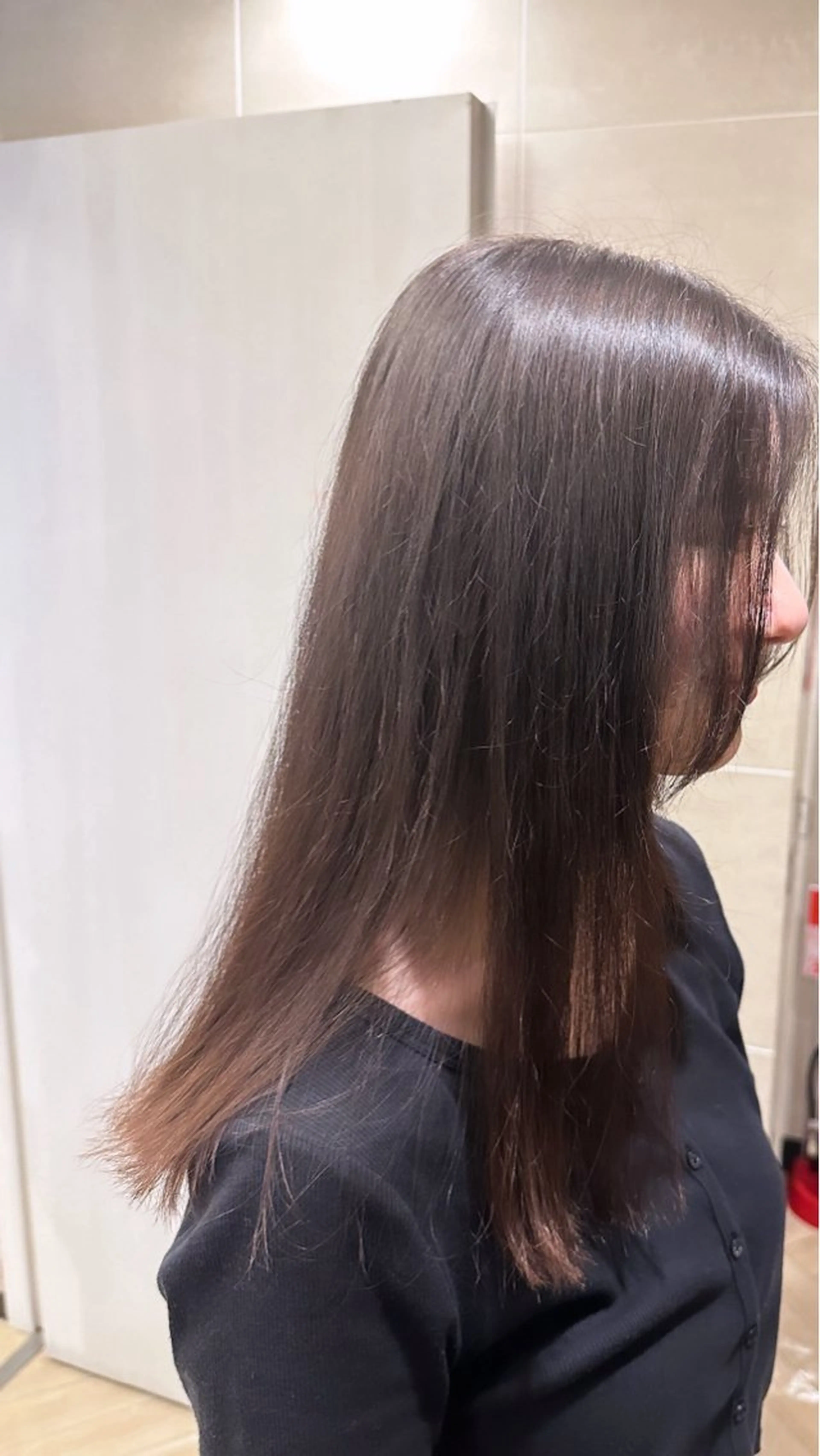 ロング 縮毛矯正 縮毛矯正&髪質改善/ きょうの🐺のヘアスタイル
