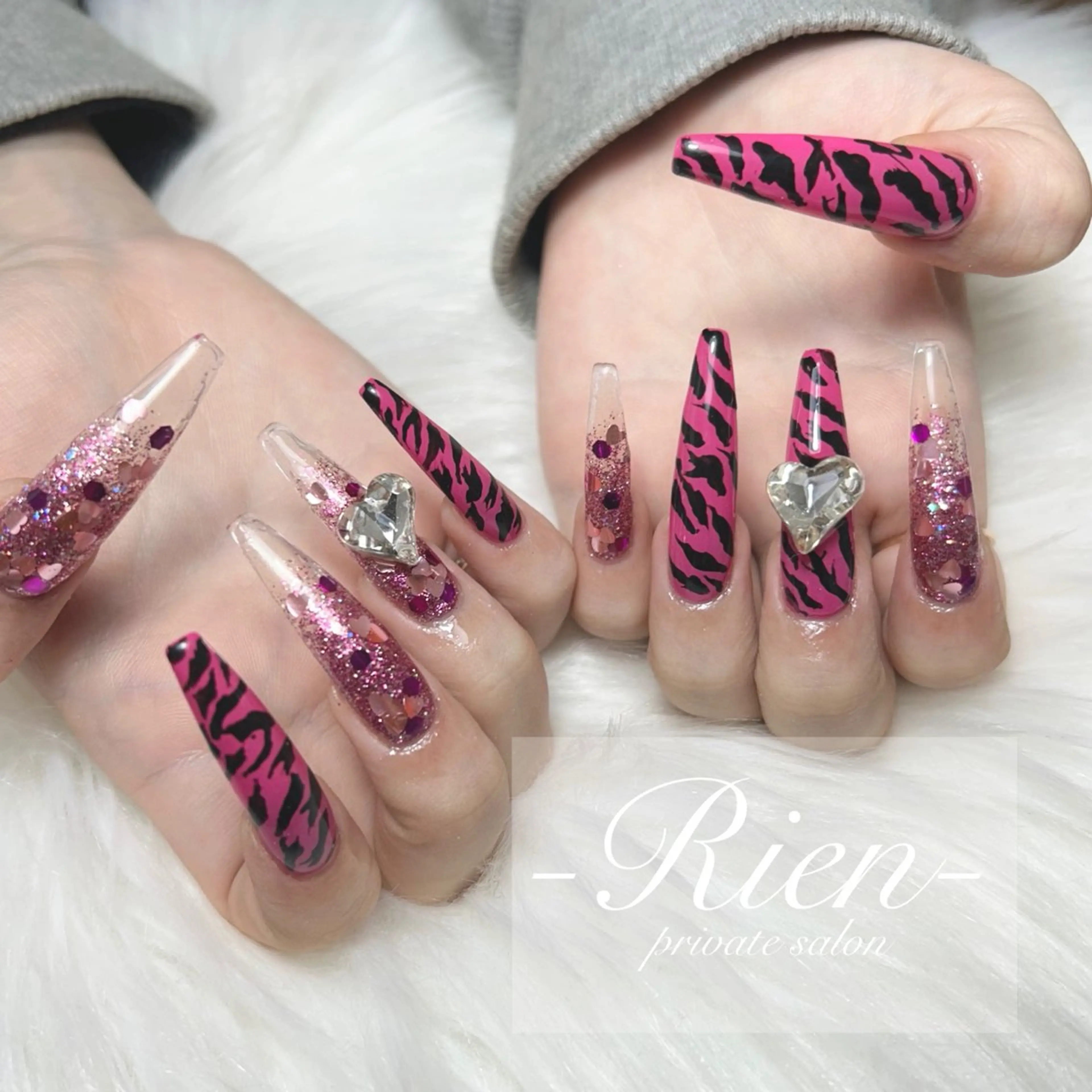 ネイル 長さ出し ネイルチップ ハンドネイル -Rien- プライベートサロンのネイルデザイン