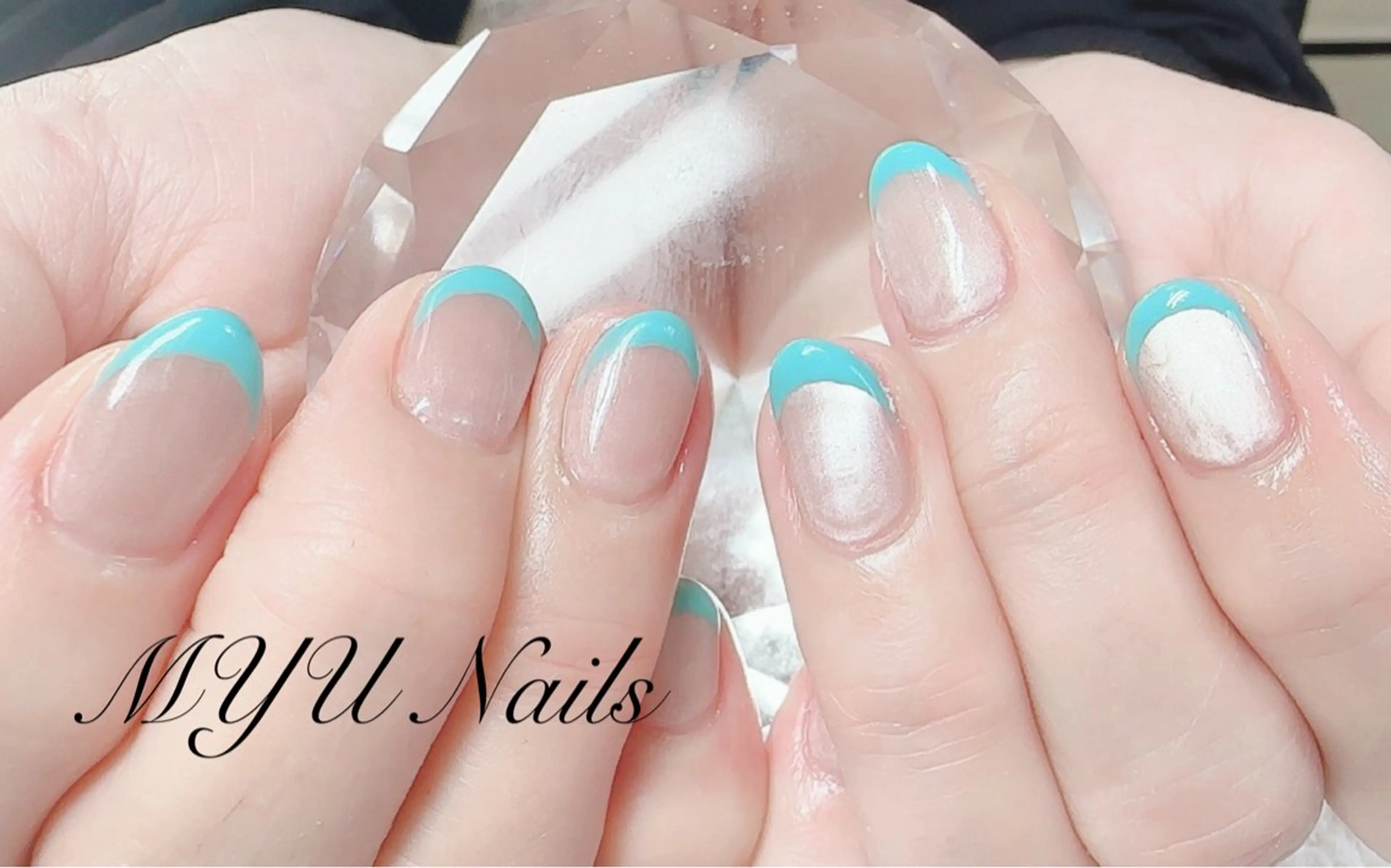 ネイル フレンチネイル ジェルネイル マグネットネイル 持ち込み パラジェル ハンドネイル MYU Nails所属・MYU Nailsのネイルデザイン