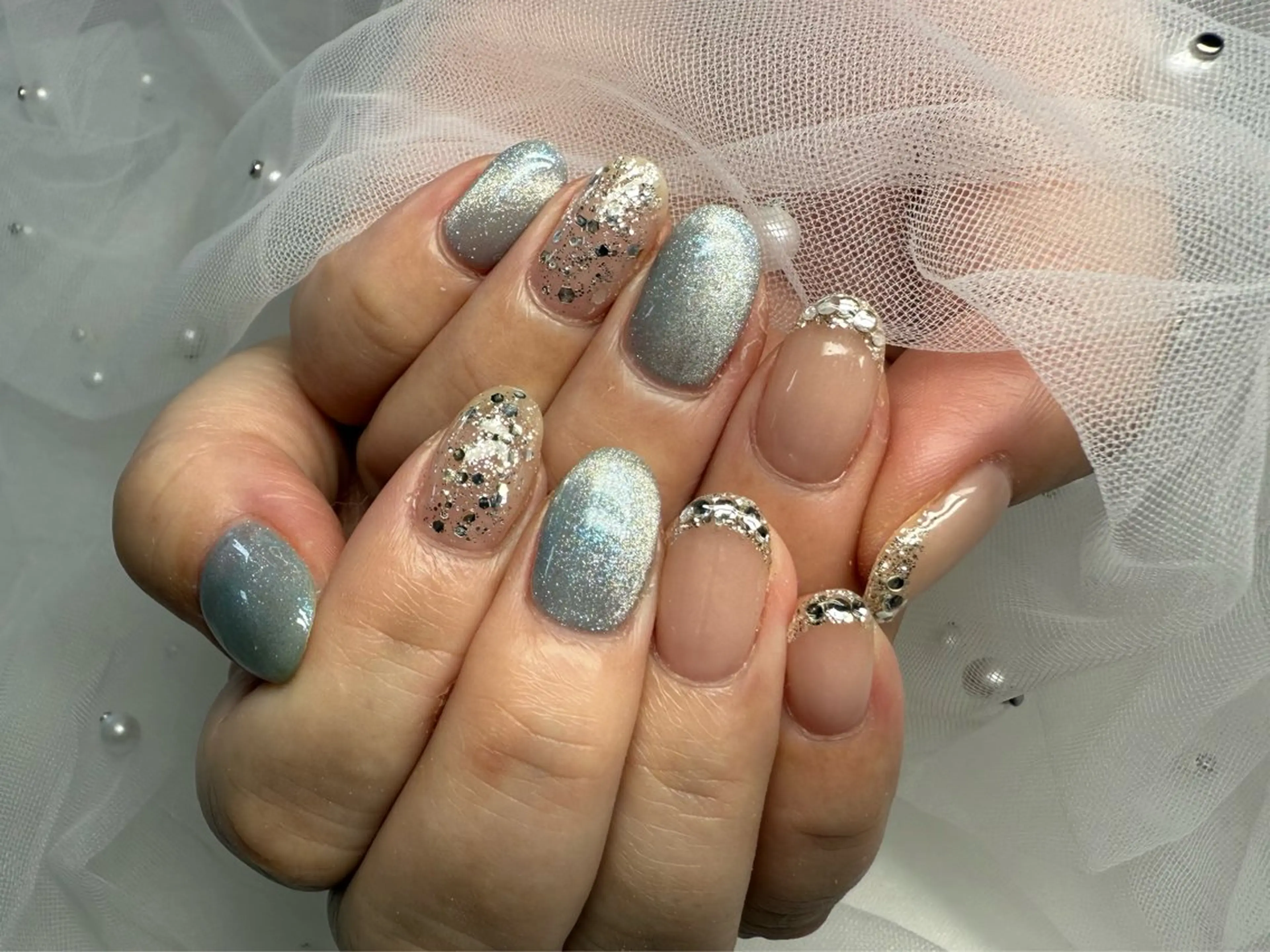 ネイル アートネイル 持ち込み ハンドネイル joieange嶋田 心斎橋店Nail🦋のネイルデザイン