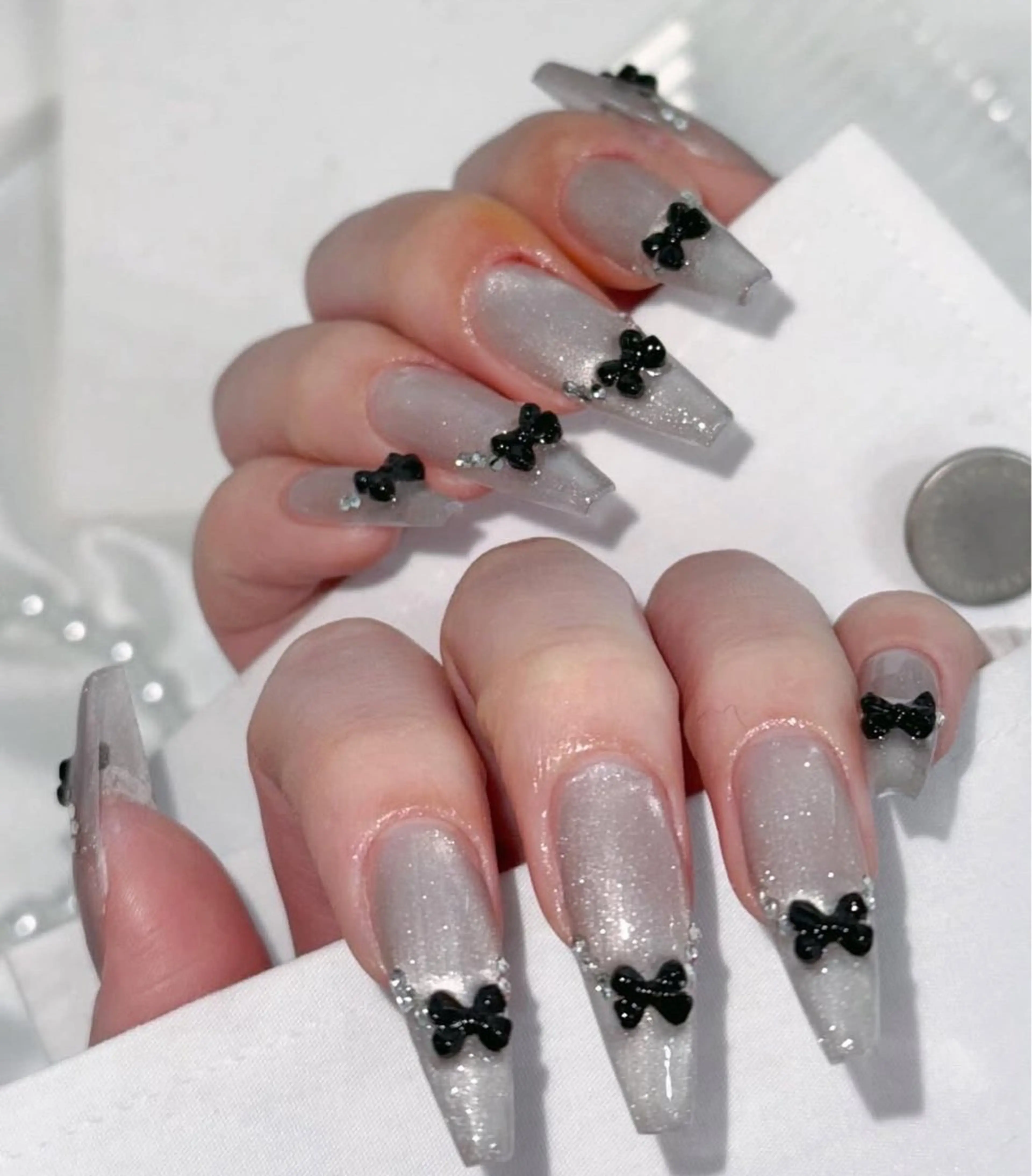 ネイル フレンチネイル ジェルネイル ハロウィン キラキラネイル 韓国ネイル H.baby Nail Salonのネイルデザイン