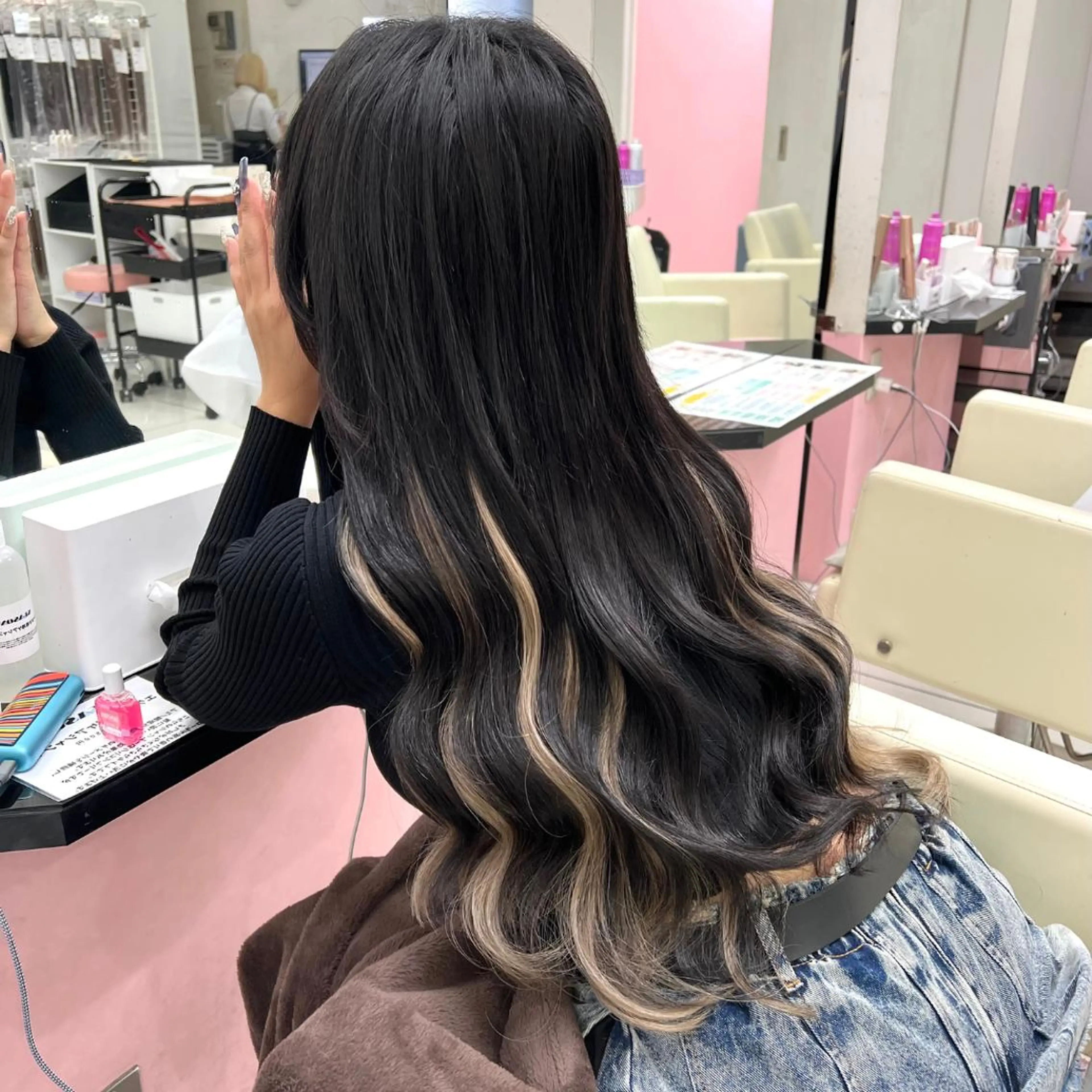 ロング エクステ 韓国風ヘア SEASON 大阪梅田駅徒歩7分のヘアスタイル