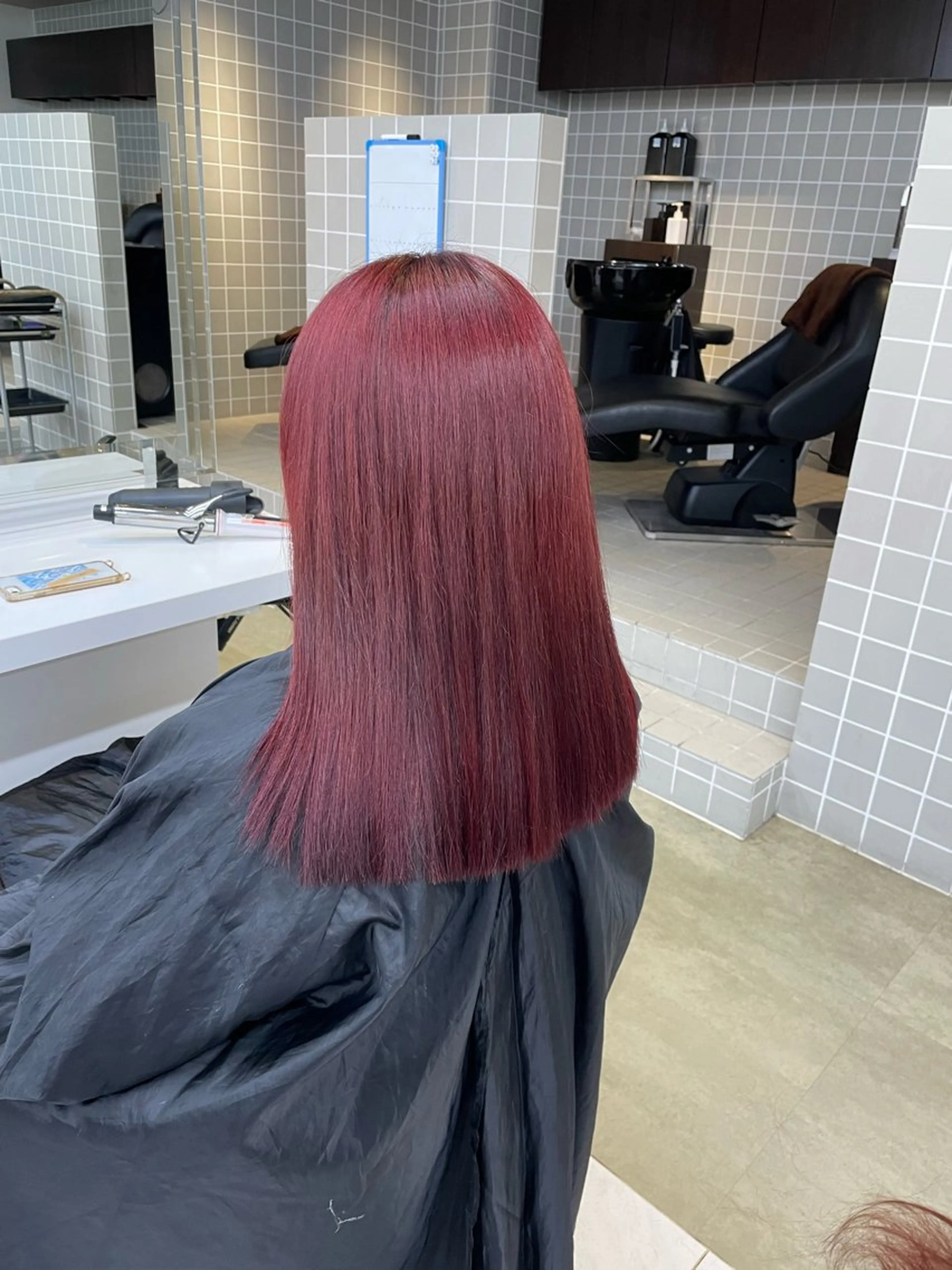 セミロング カラー ヘアアレンジ ヘアカラー トリートメント ヘアセット 💗横浜美容室 💗HARUNAのヘアスタイル