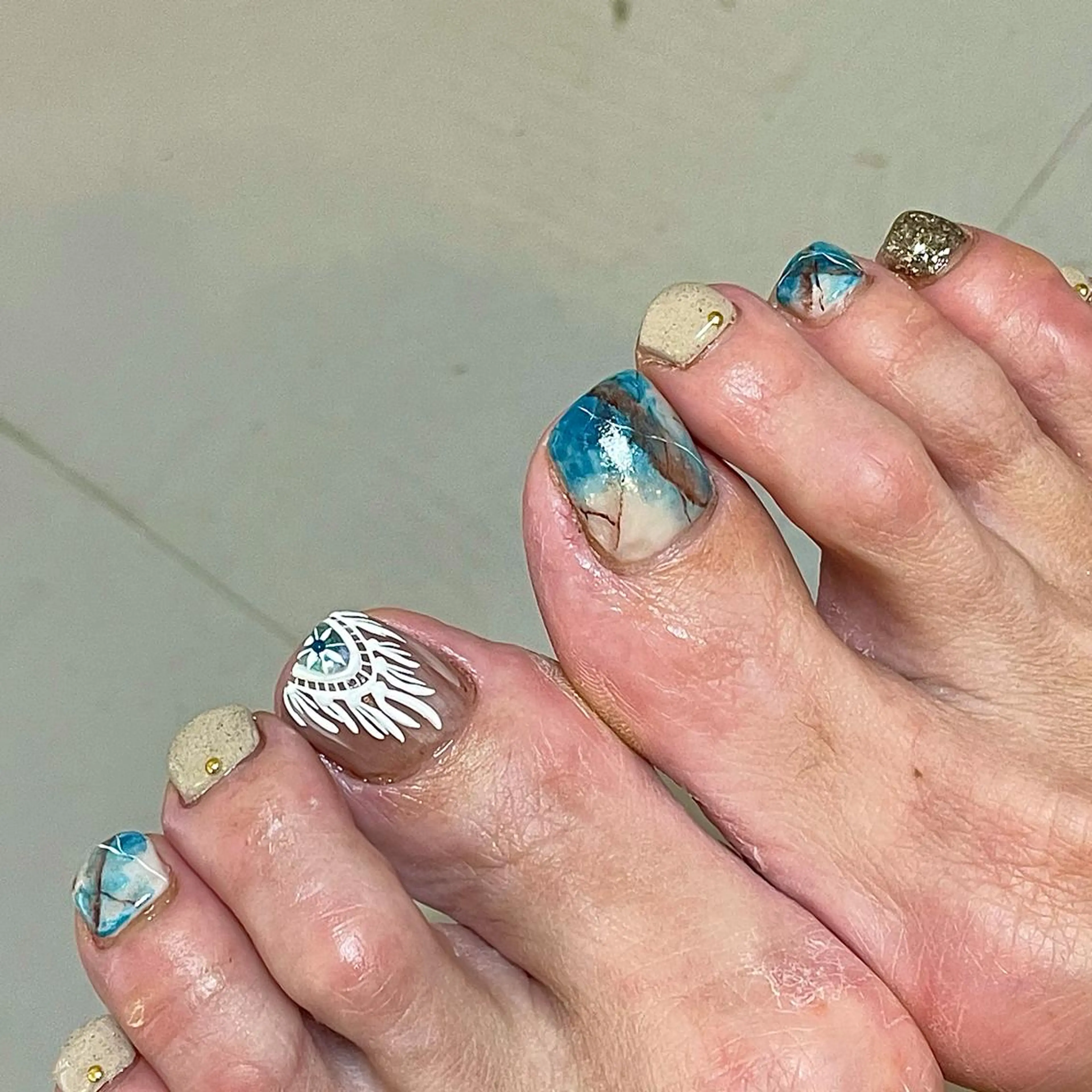 ショート カラー パーマ ヘアアレンジ メンズ キッズ ネイル マツエク・マツパ ラメ(グリッター) nail&eye Aoのマツエク・マツパデザイン