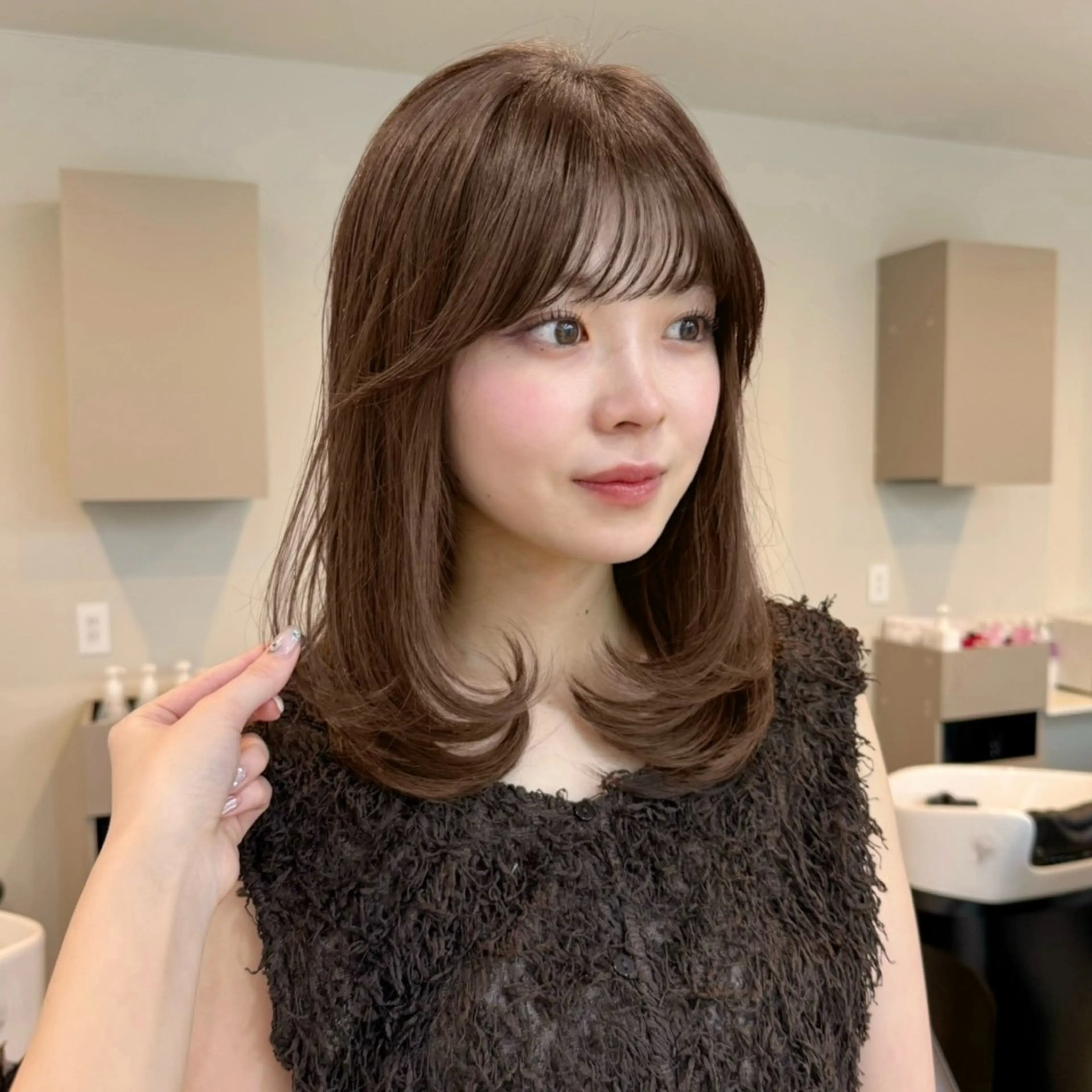 ミディアム レイヤーカット カット レイヤー/艶カラー /sora🌙✨️のヘアスタイル