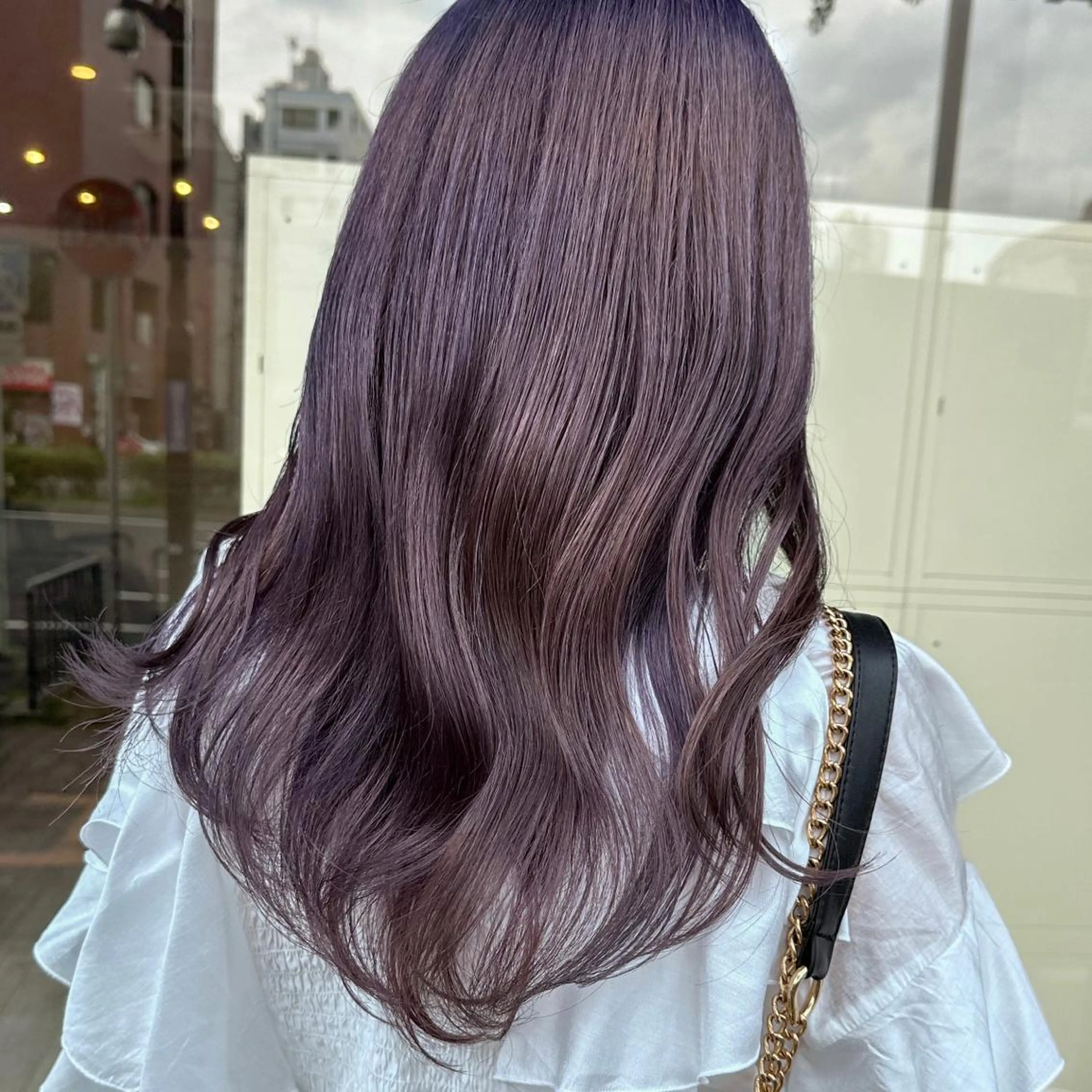 ロング カラー グレージュ ラベンダーカラー ラベンダーグレージュ ラベンダーグレー 高橋 みく/ minim 暖色のヘアスタイル