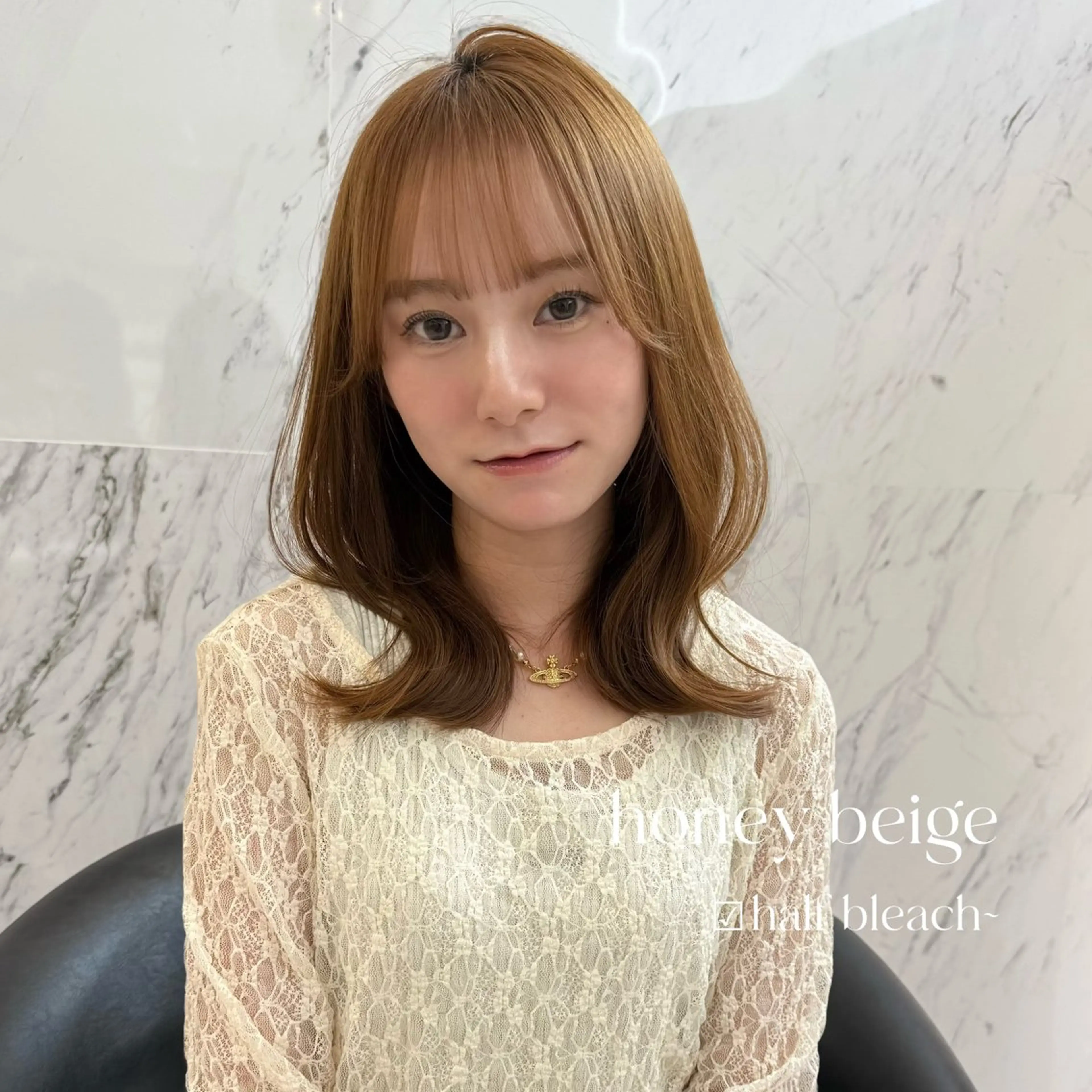 ミディアム カラー ヘアカラー ParveMix￤ 大賀さつき🍨🤍のヘアスタイル