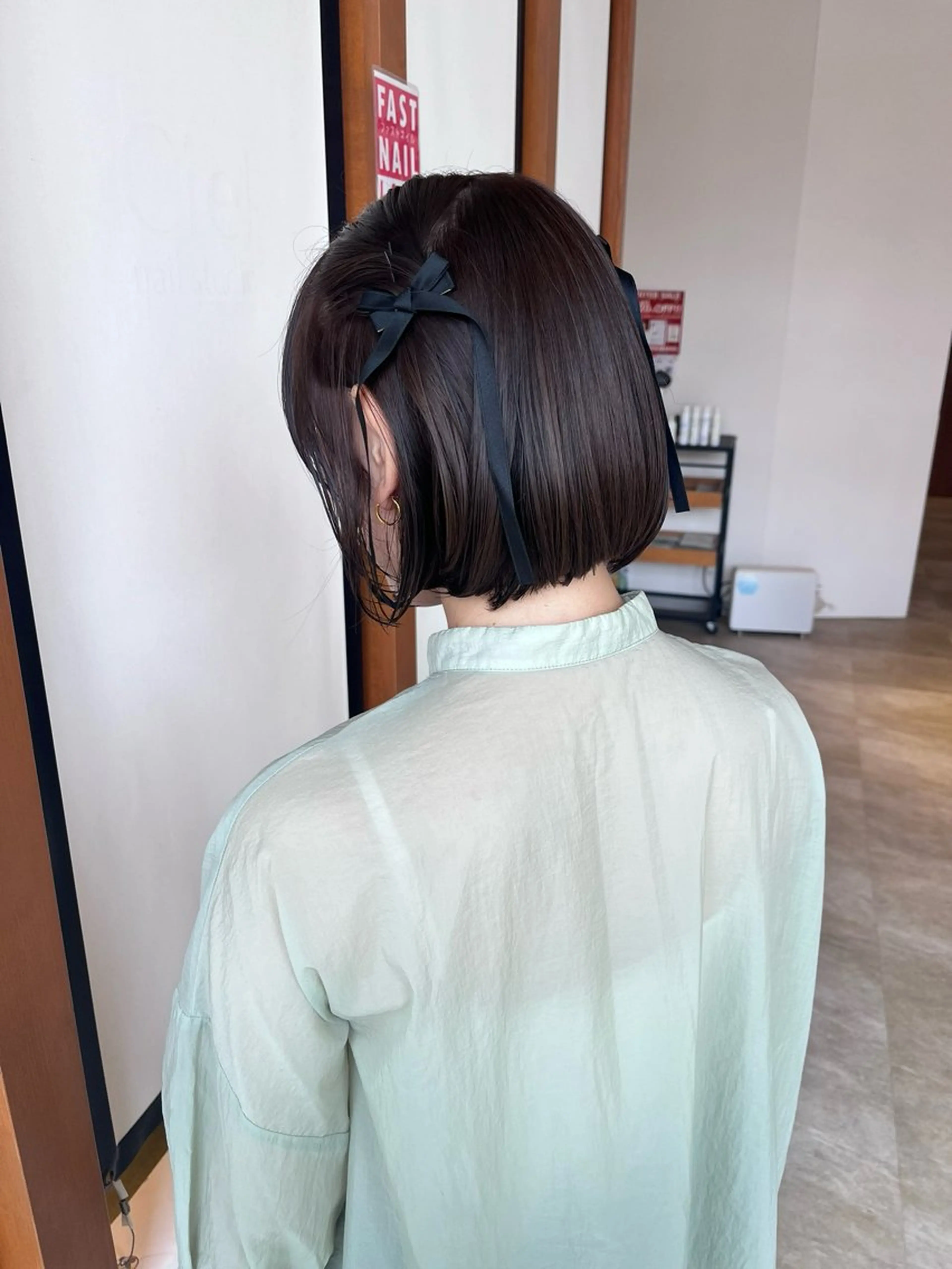 ショート カラー ラベンダーカラー ボブ カット トリートメント niko RINKAのヘアスタイル