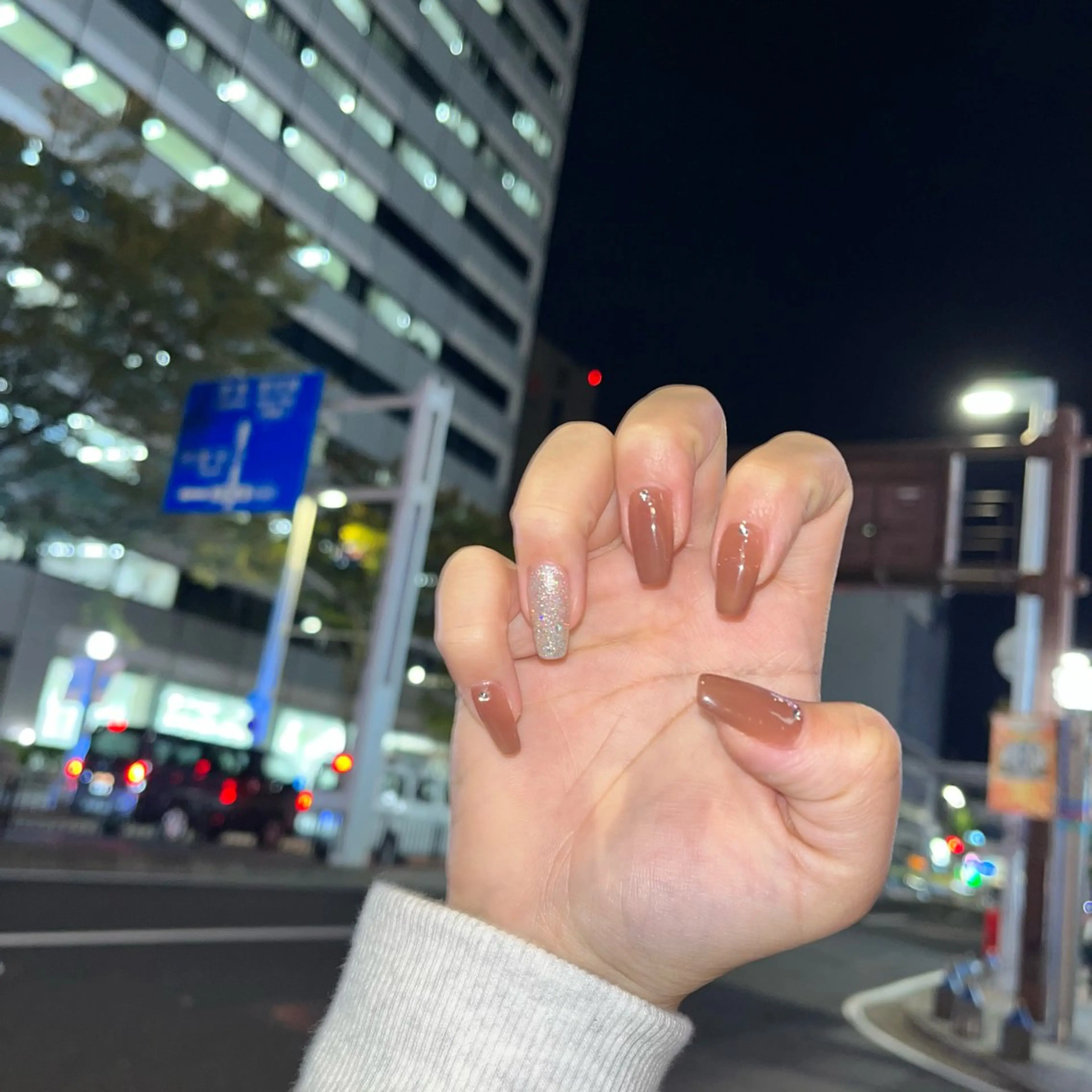 ネイル ワンカラーネイル 小川 奈々花のネイルデザイン