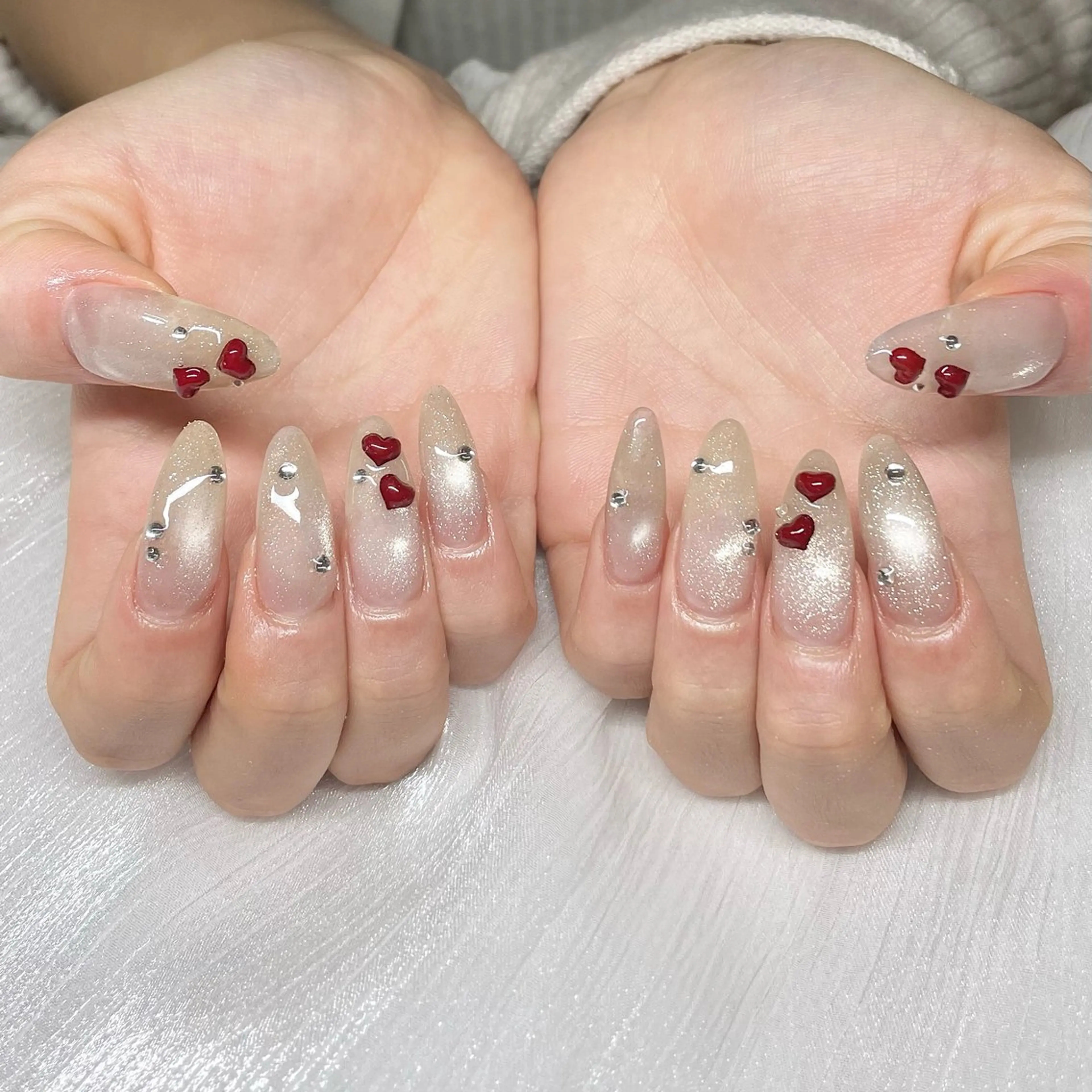 ネイル チークネイル フットネイル フレンチネイル ジェルネイル ガラスフレンチ ハンドネイル Rimi.+ チナミのネイルデザイン