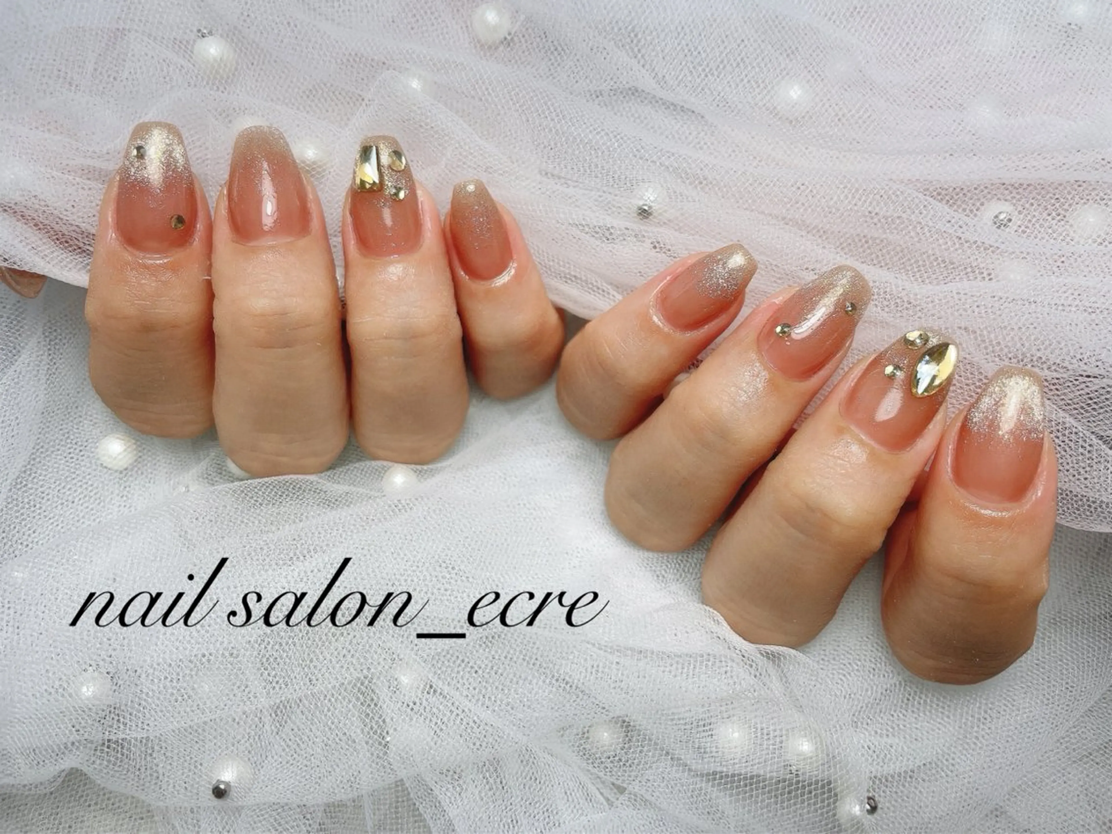 ネイル グラデーション マグネットネイル nail salon _ecre_のネイルデザイン