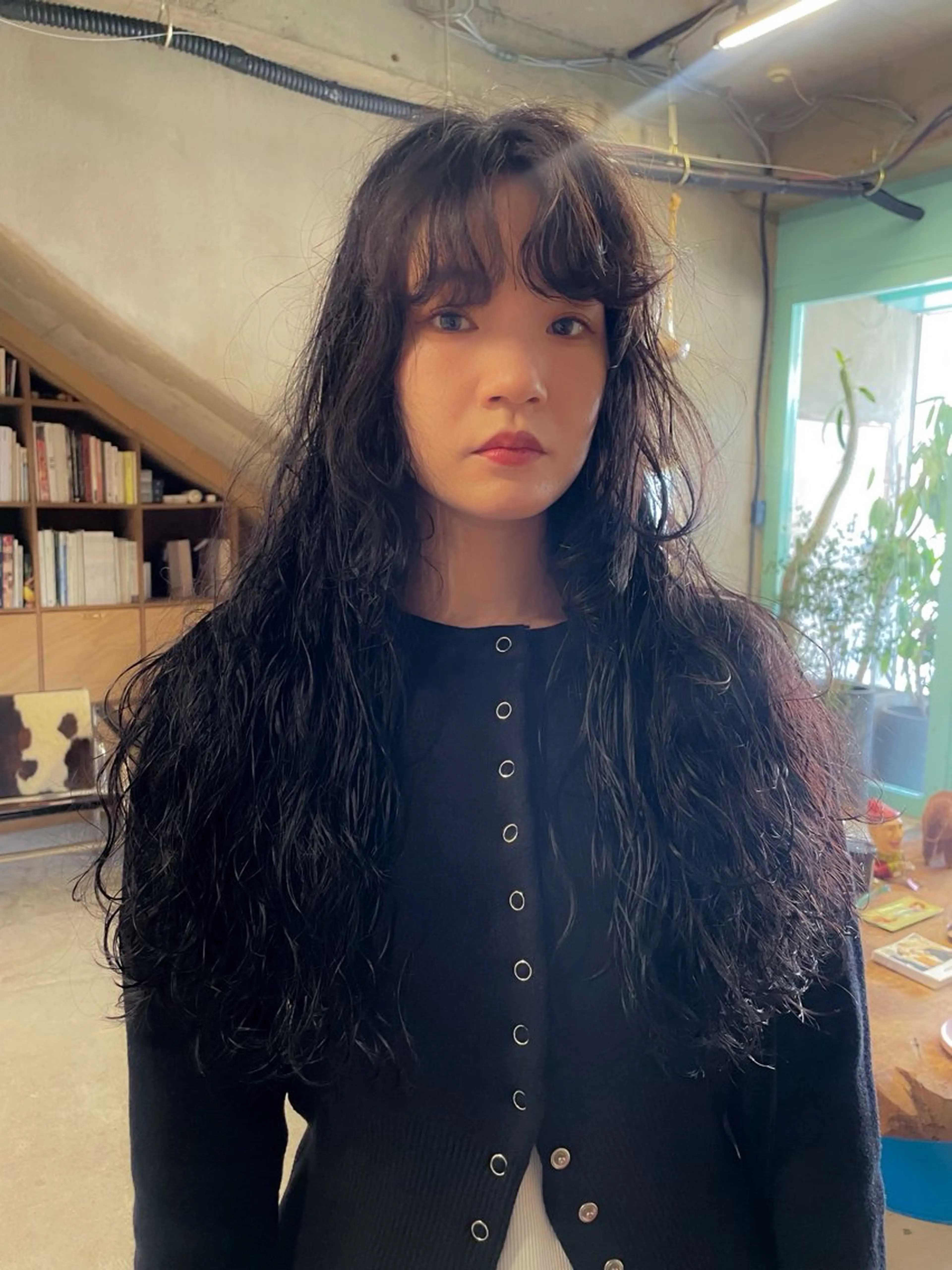 ロング パーマ パーマ/レイヤー 岩山丈一郎のヘアスタイル