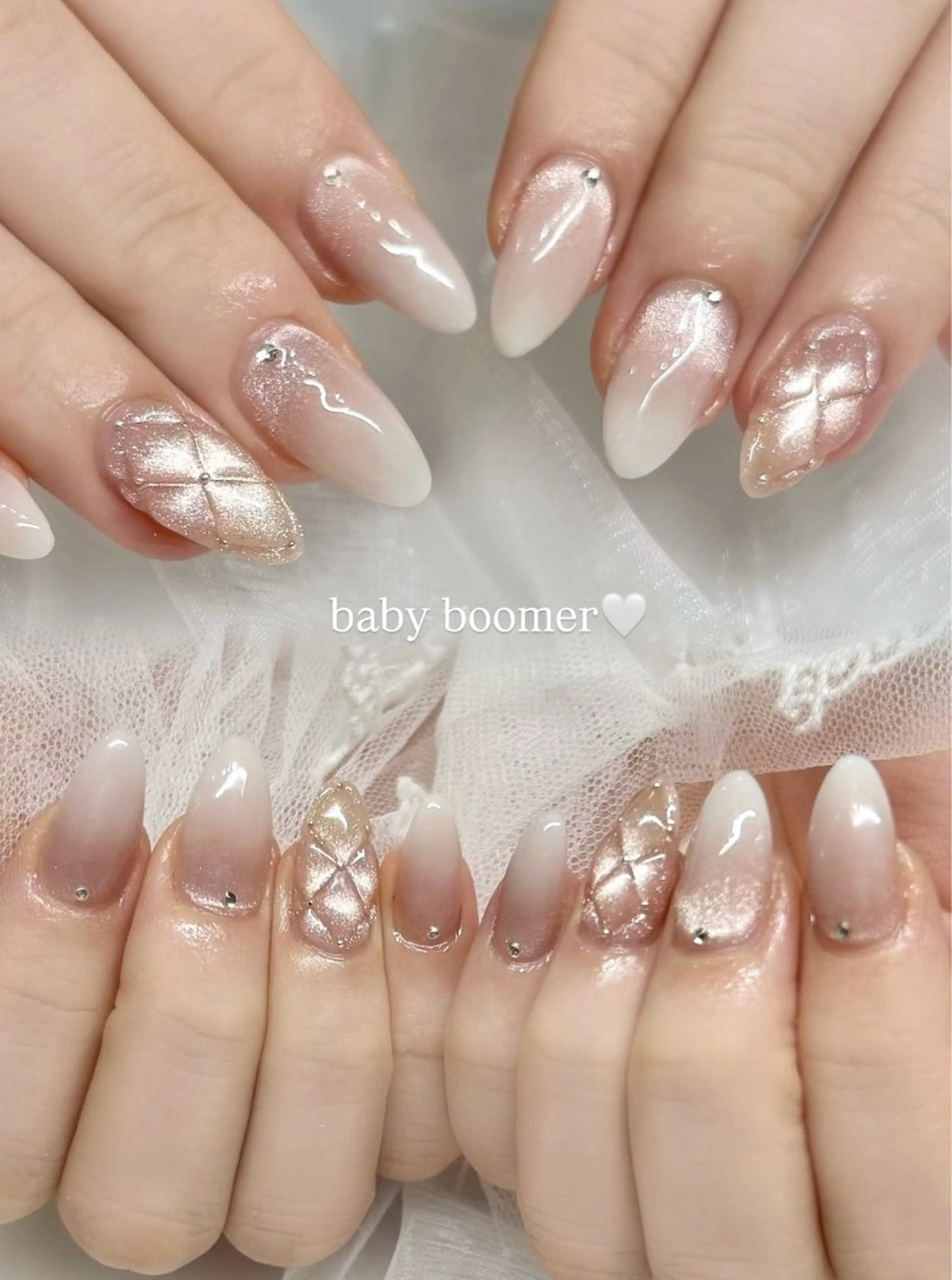 ネイル ジェルネイル マグネットネイル ワンカラーネイル パラジェル ピンク ハンドネイル 🎀チーク/ちゅるん 🫧chisa🎀のネイルデザイン